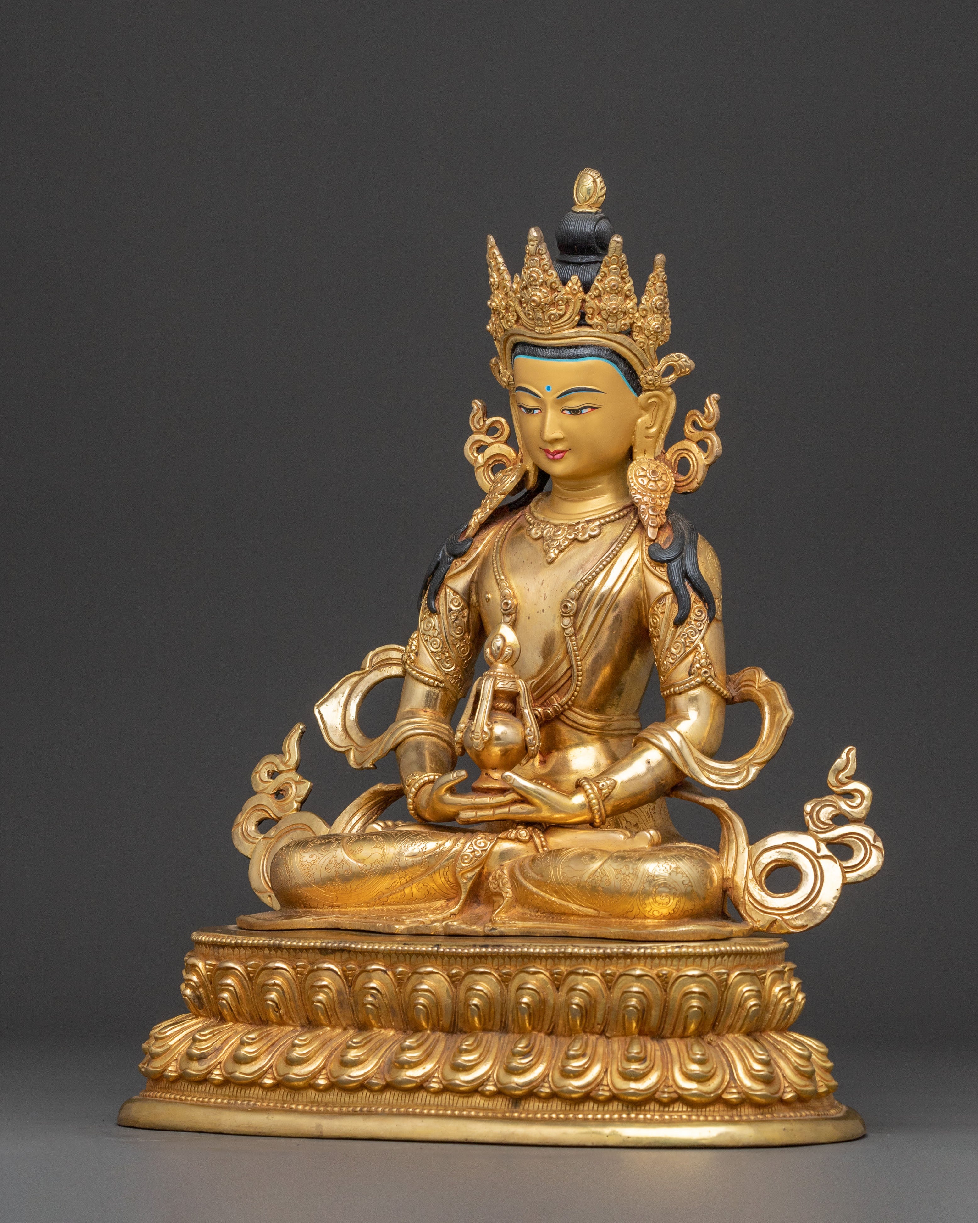 Handcrafted Amitayus Buddha Figurine | Golden Divinity