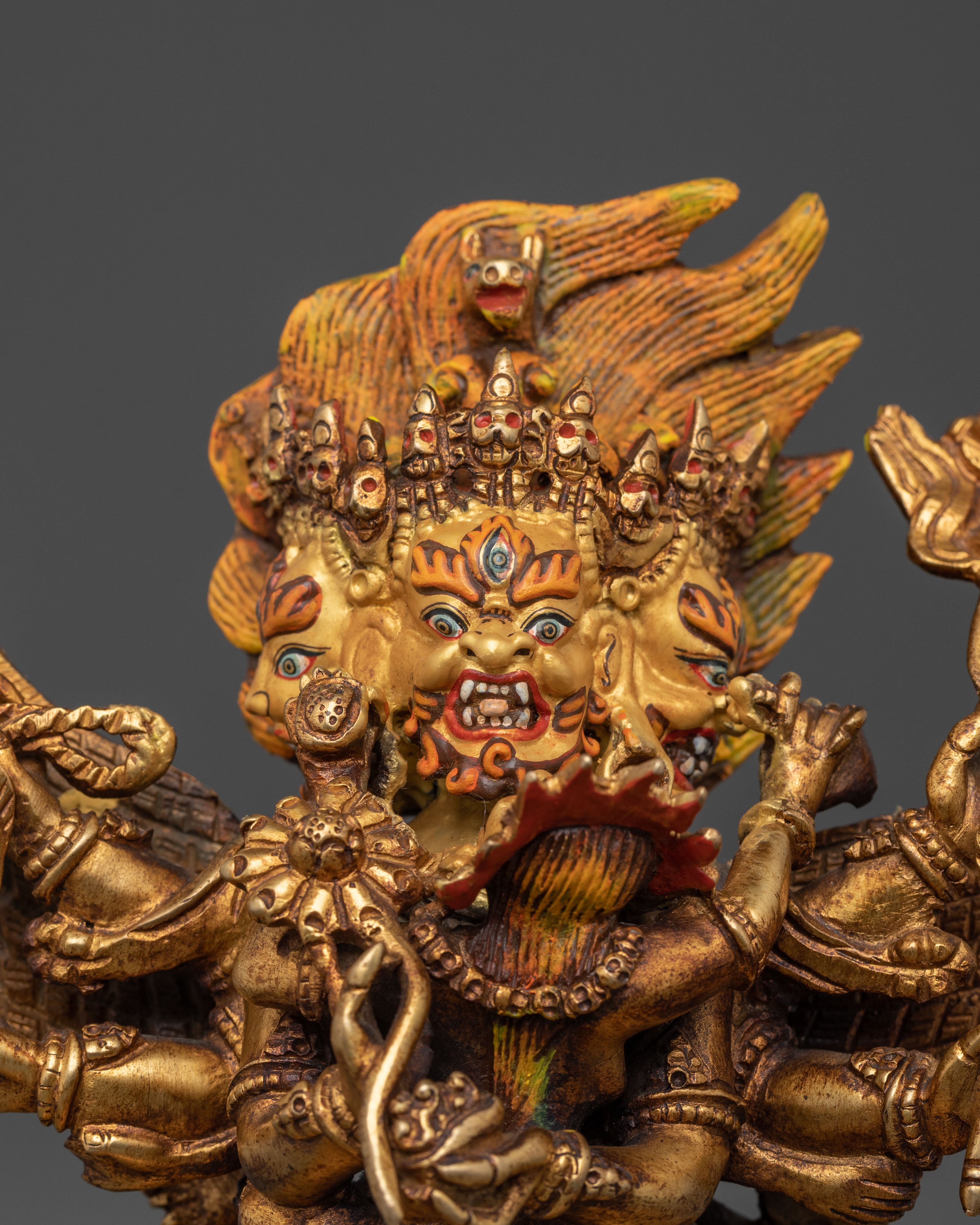 Hayagriva Spiritual Statue | 24K Gold Gilded Icon