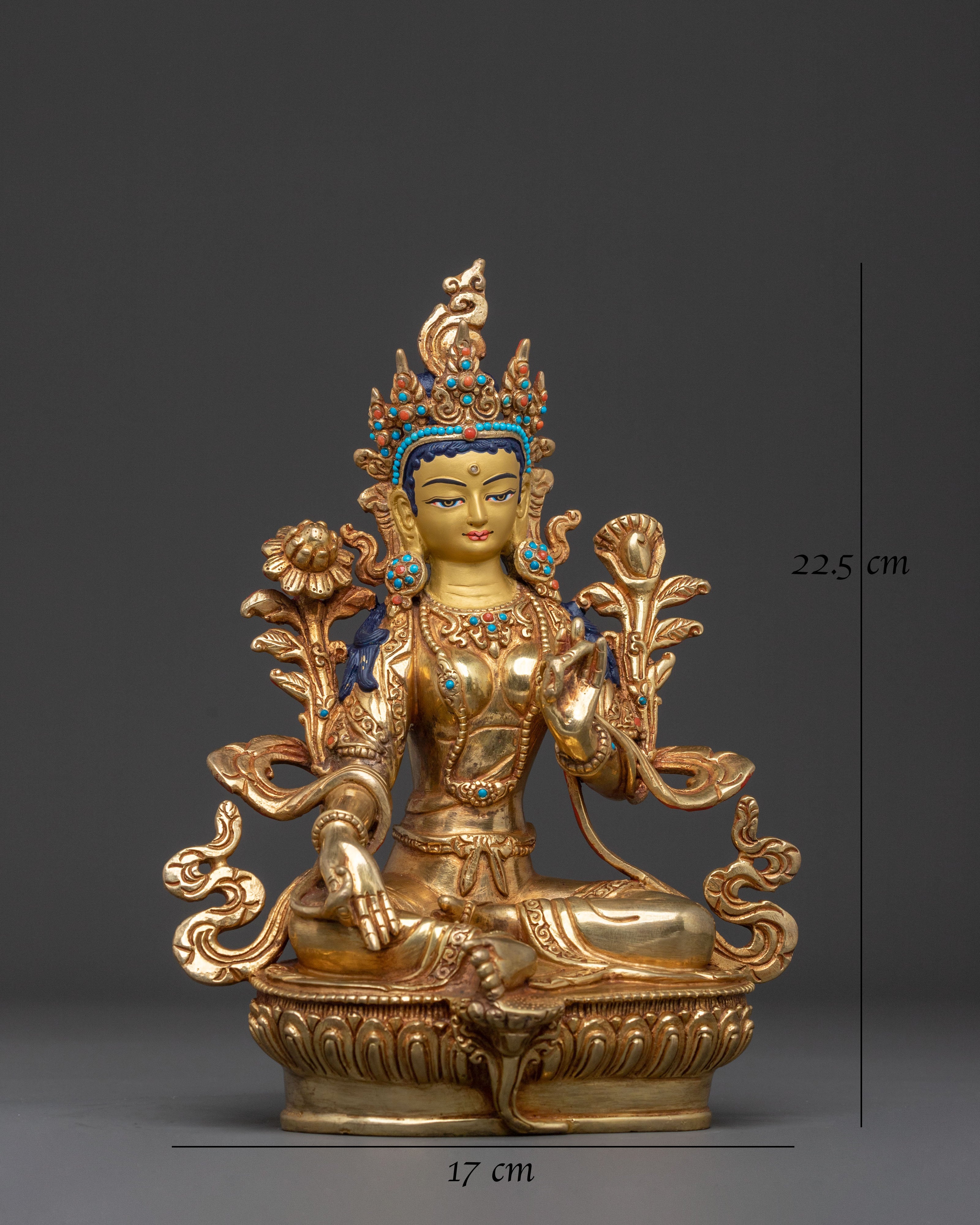 Green Tara Statue: Handcrafted Icon for Sacred Practice