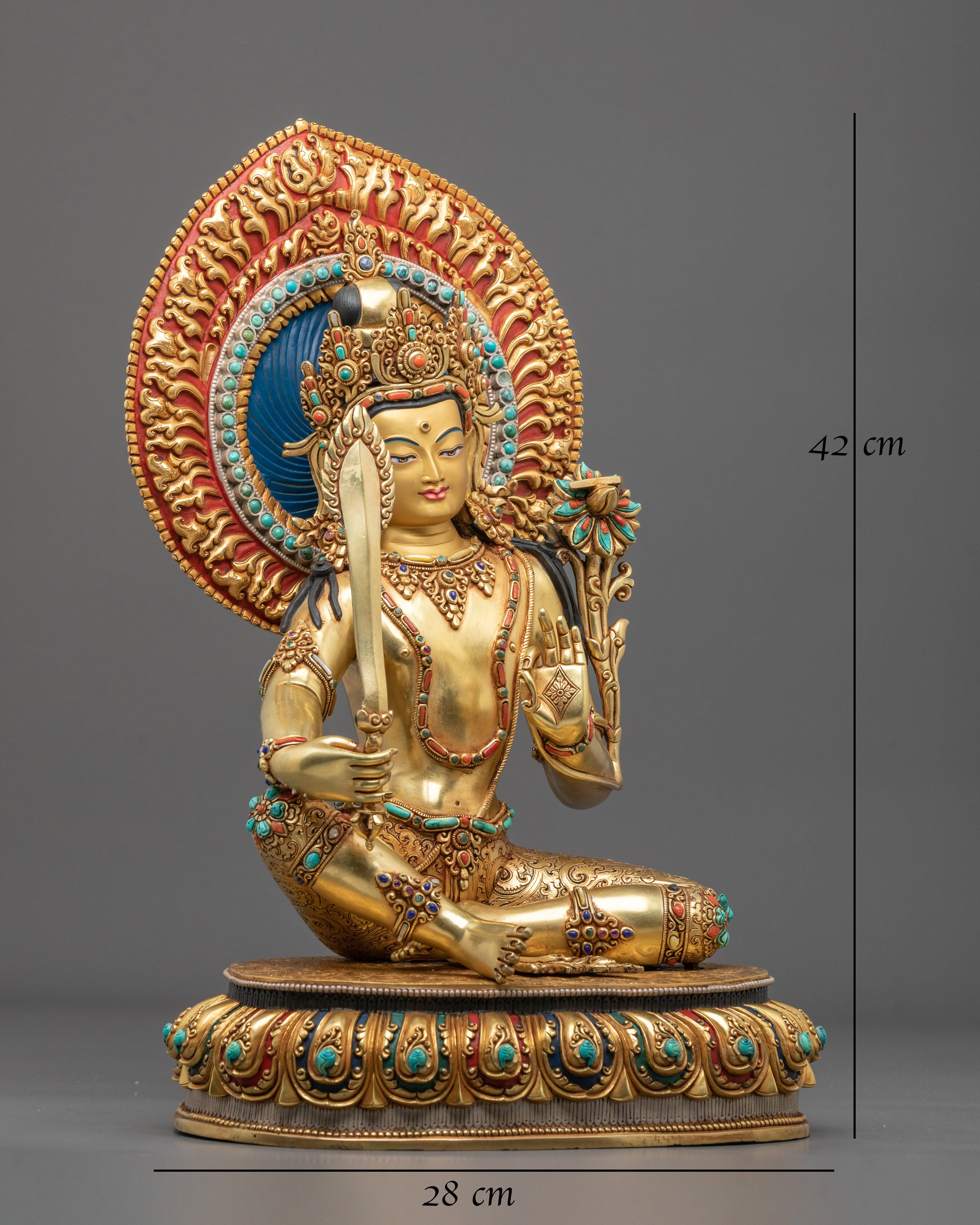 Manjushri Flaming Sword of Truth Statue