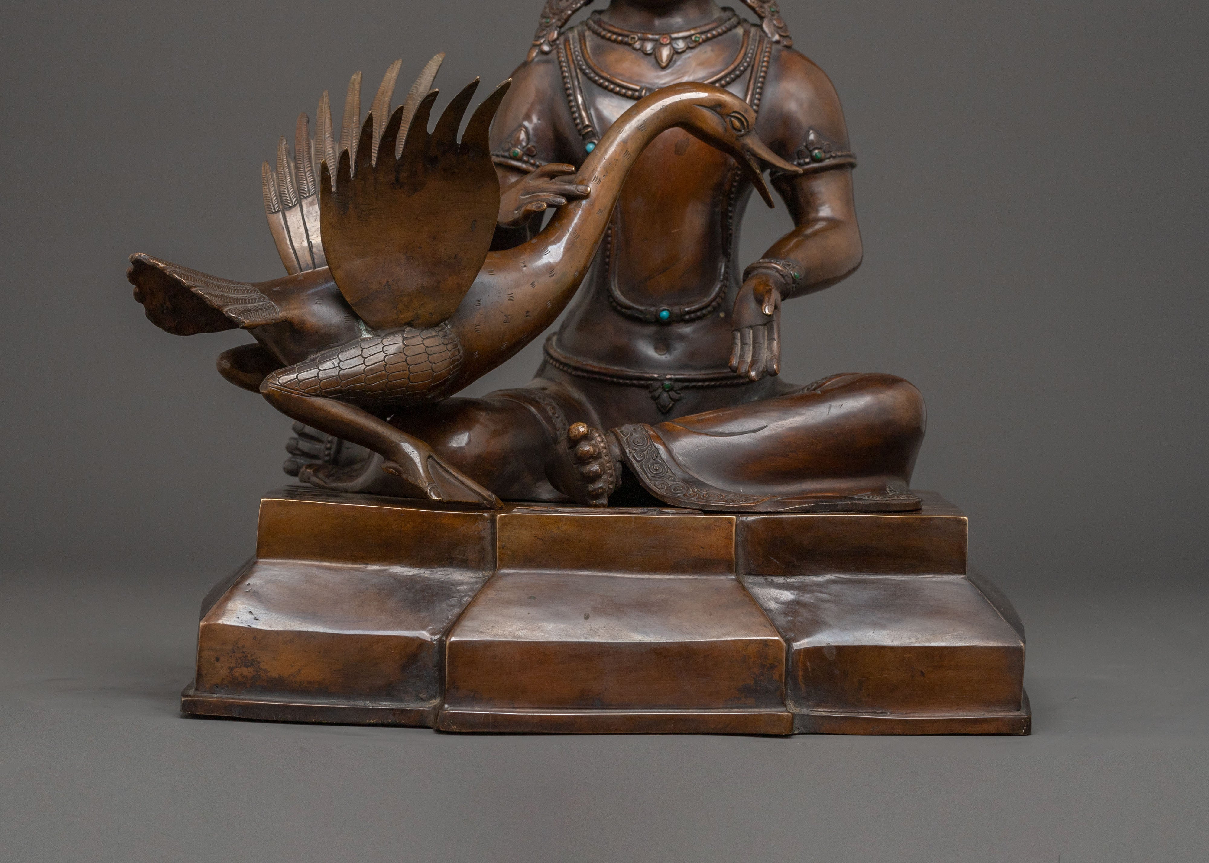 Siddhartha Gautama Oxidized Copper Statue