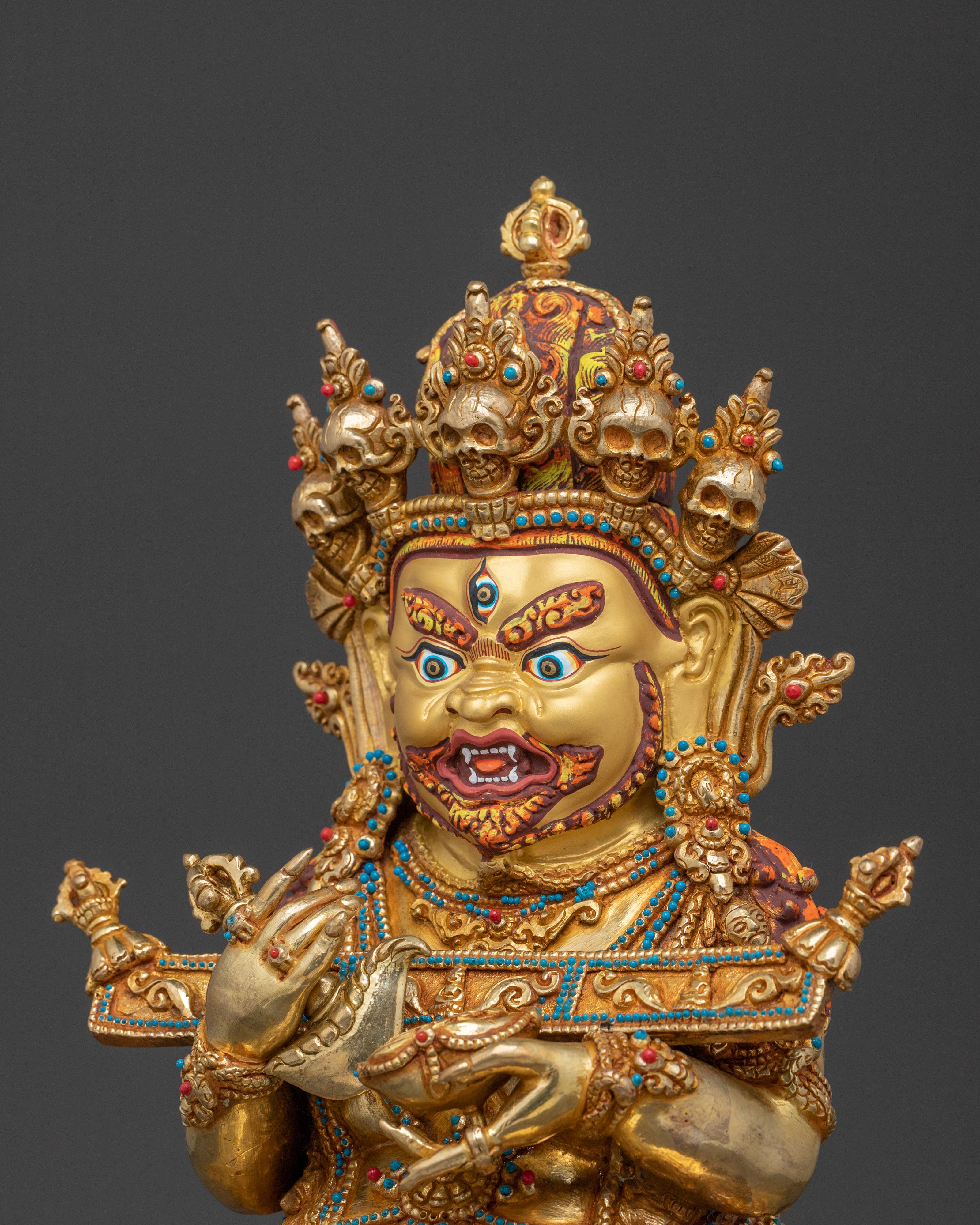 Shakya Mahakala Traditional Figurine | Tibetan Dharma Protector Deity