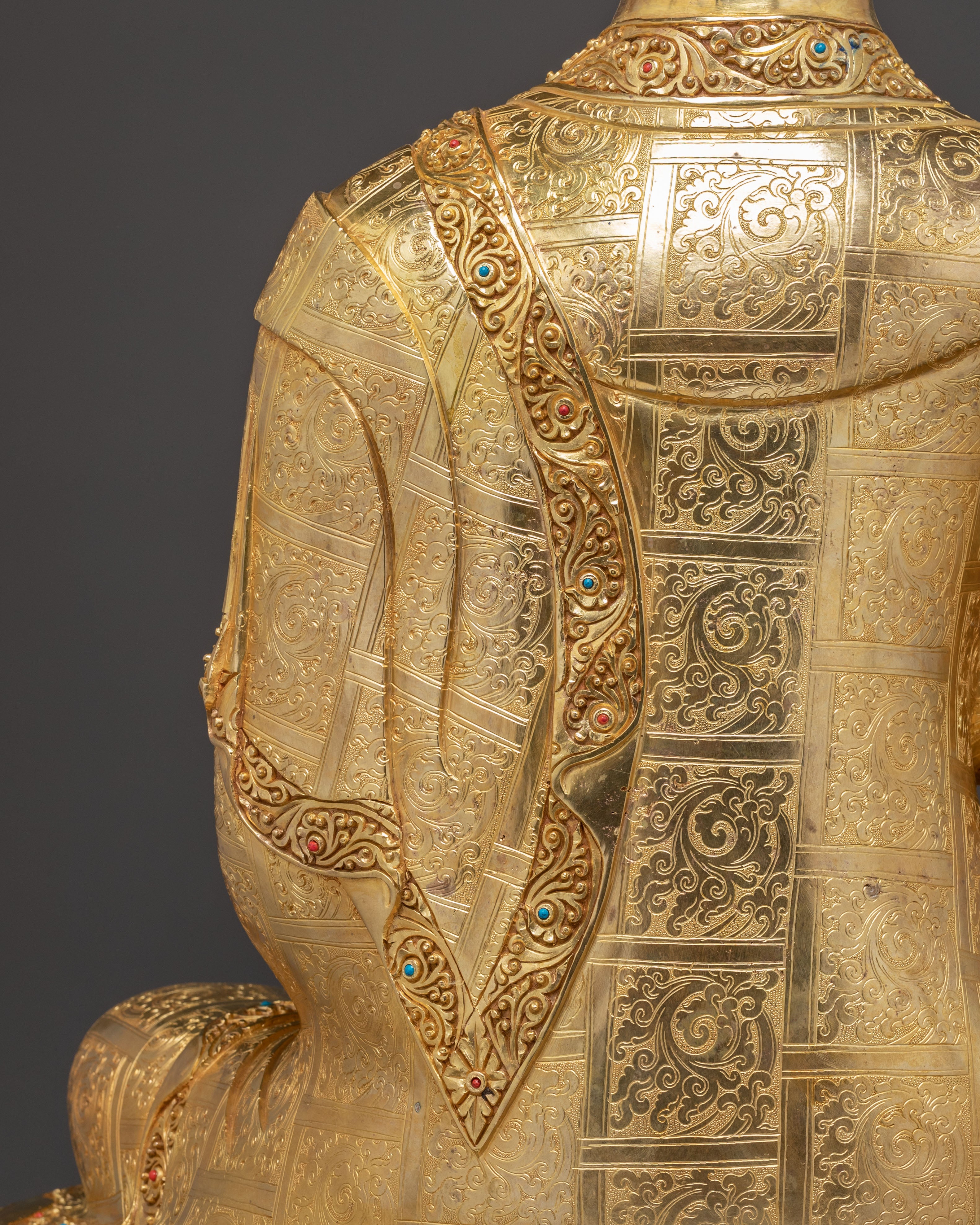 Golden Handmade Historical Shakyamuni Buddha Statue | Enlightenment Icon
