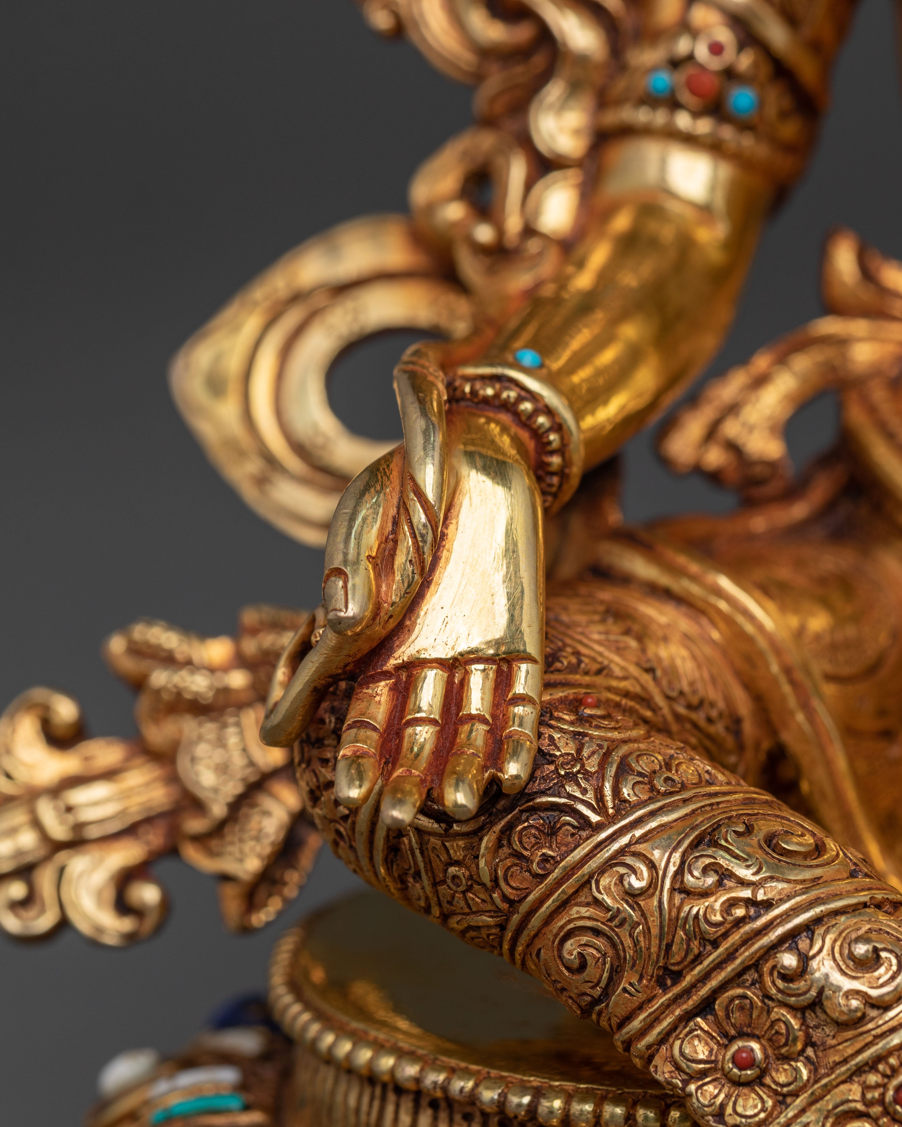 Green Tara: Handcrafted Mother Figurine