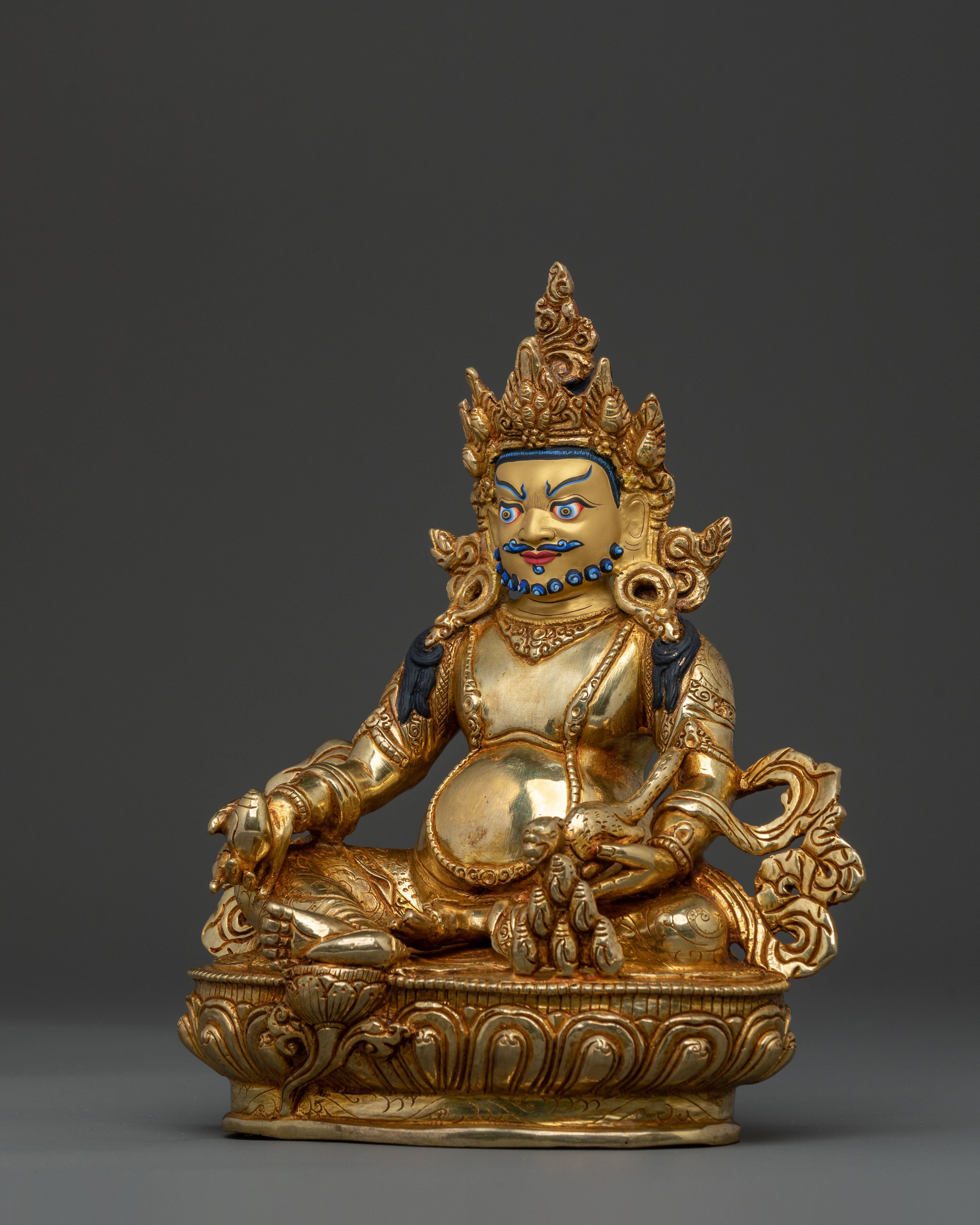 Dzambhala the God of Wealth | 24K Gold Gilded Statue