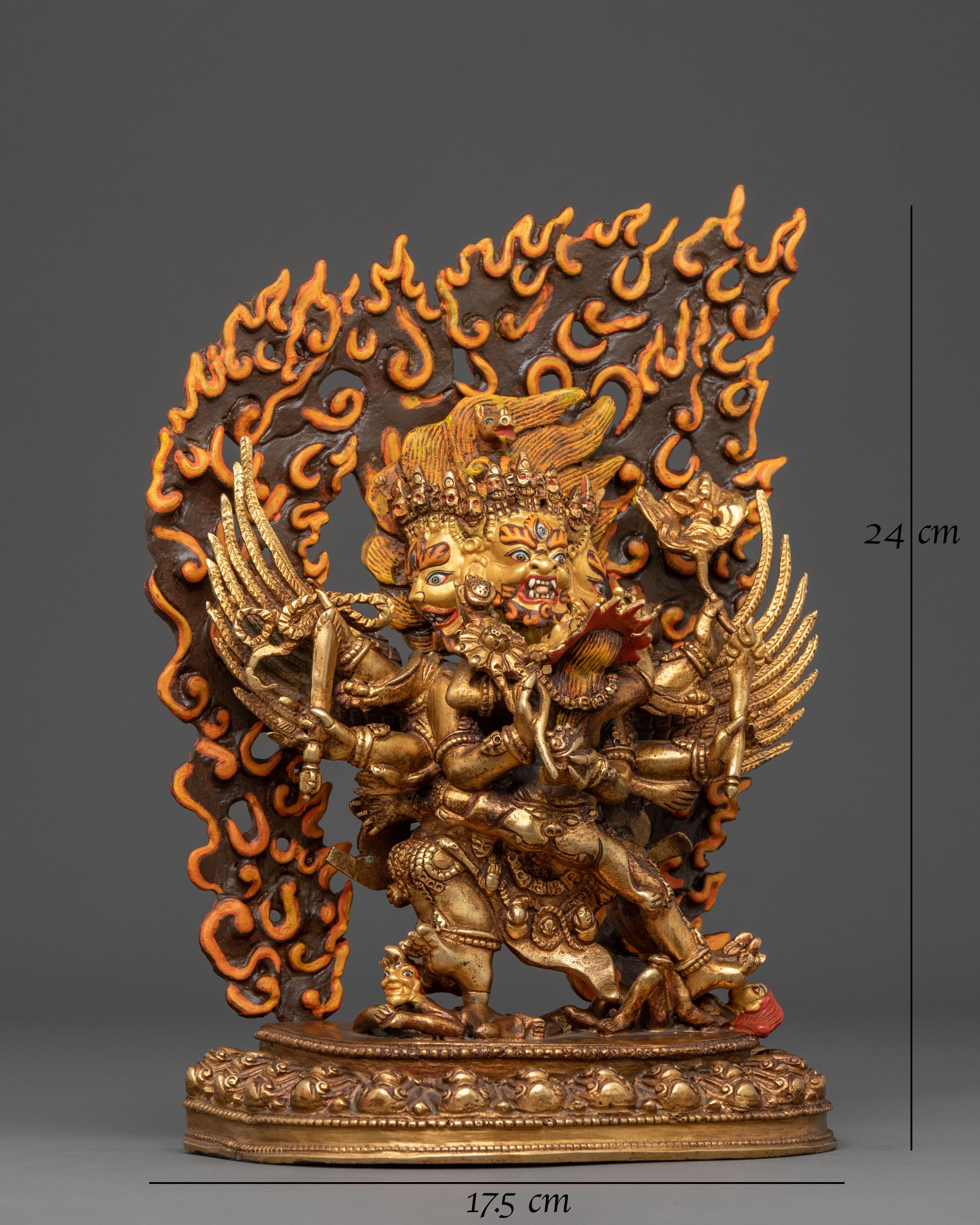 Hayagriva Spiritual Statue | 24K Gold Gilded Icon