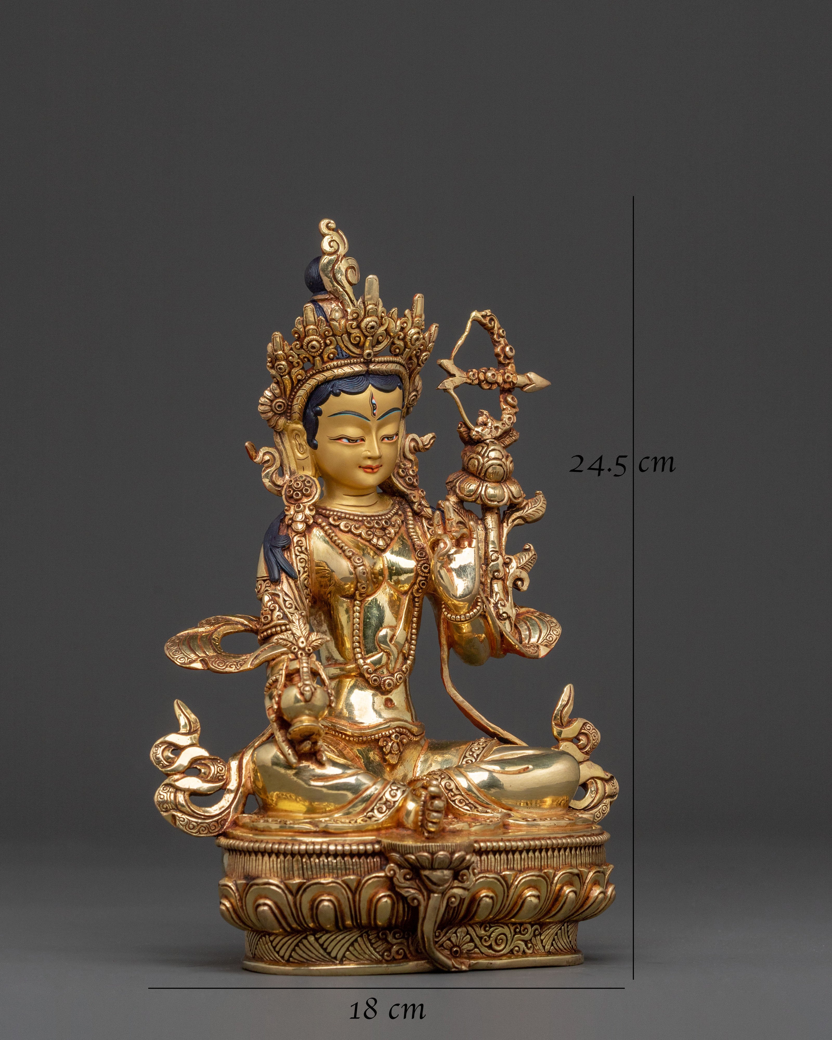 Red Tara Meditation Statue | Bodhisattva of Compassion and Power