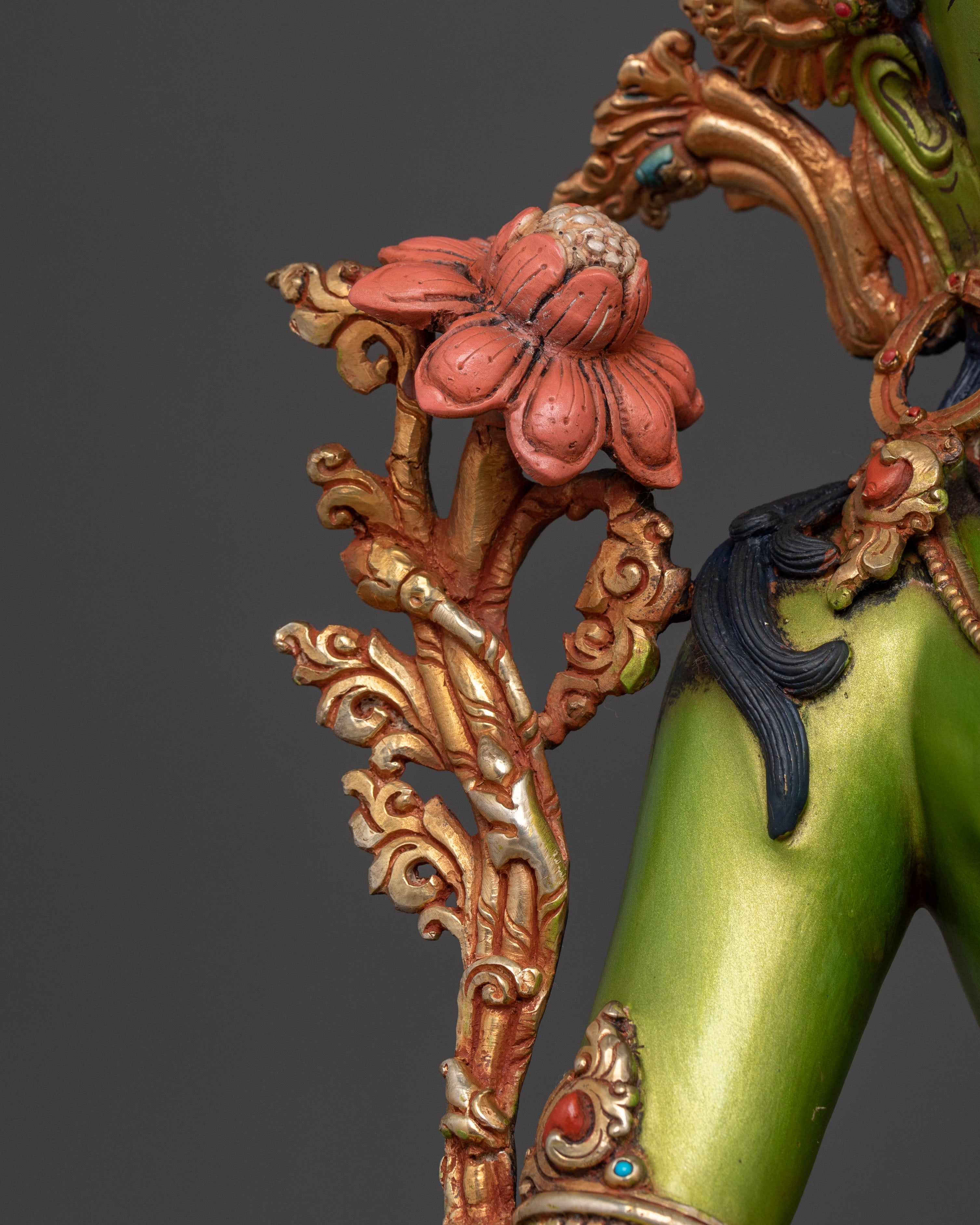 Sacred Guardian Green Tara Statue | Home Decor