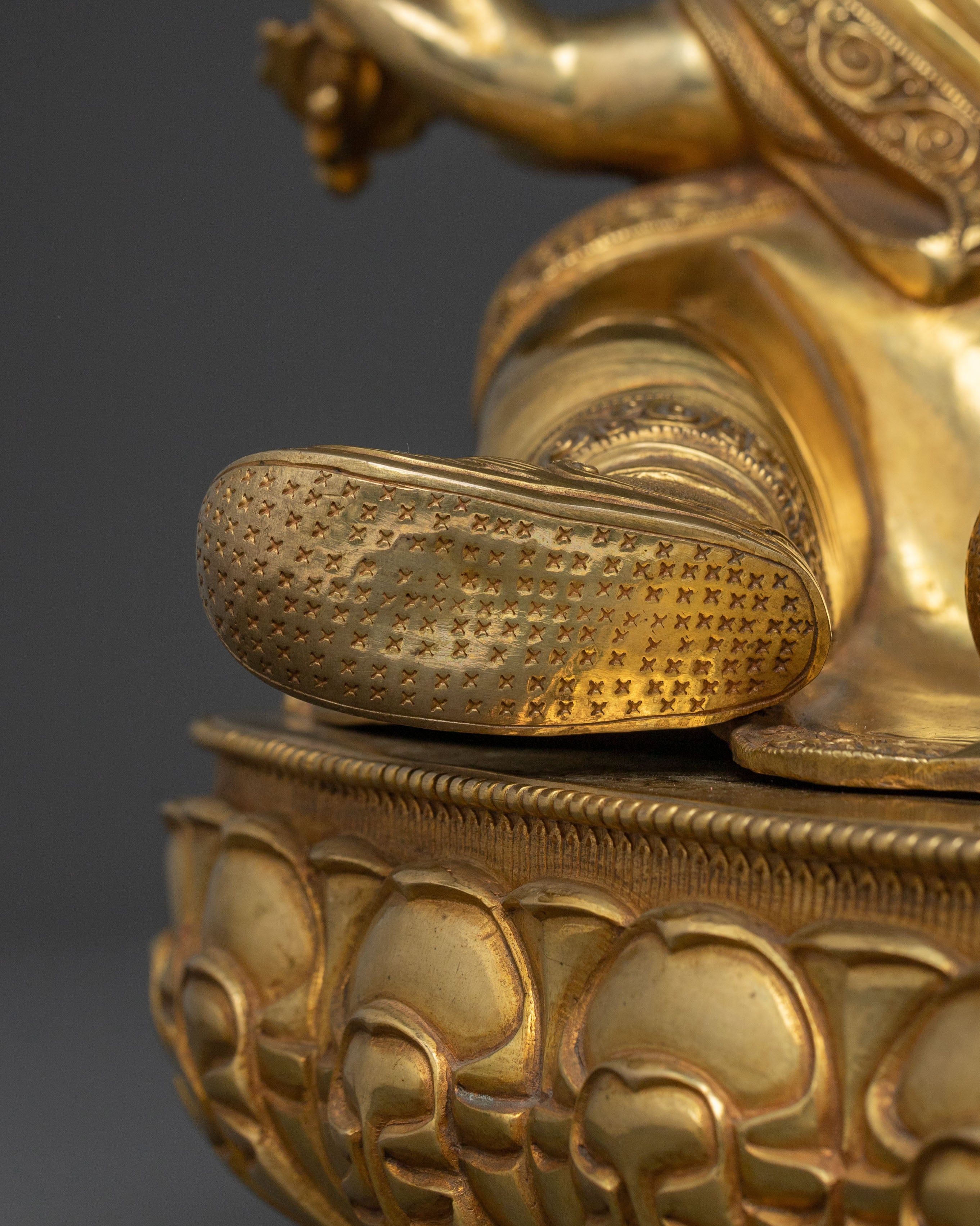 Padmasambhava Statue | 24K Gold Gilded Spiritual Icon