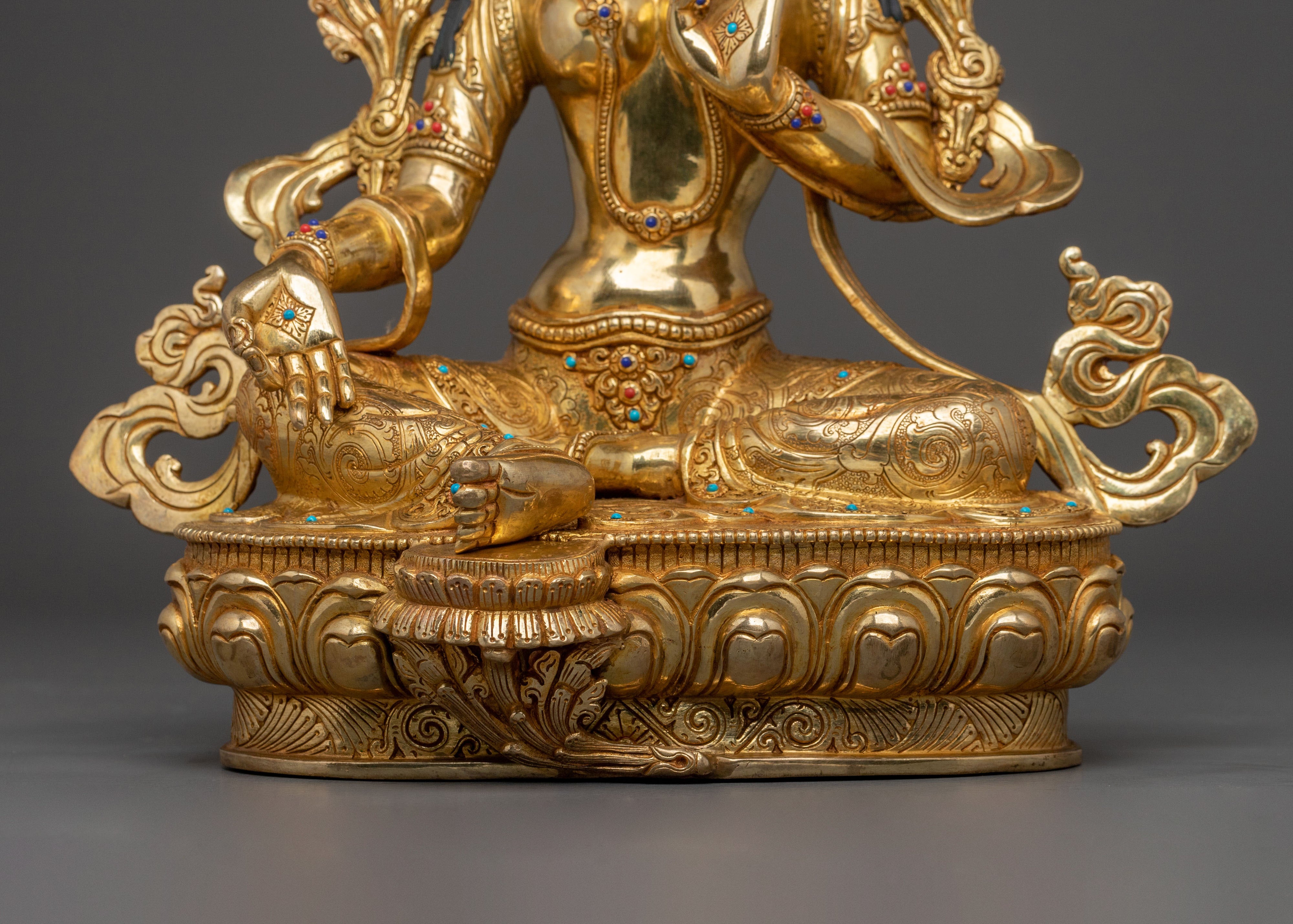Green Tara Sculpture: Goddess of Compassion