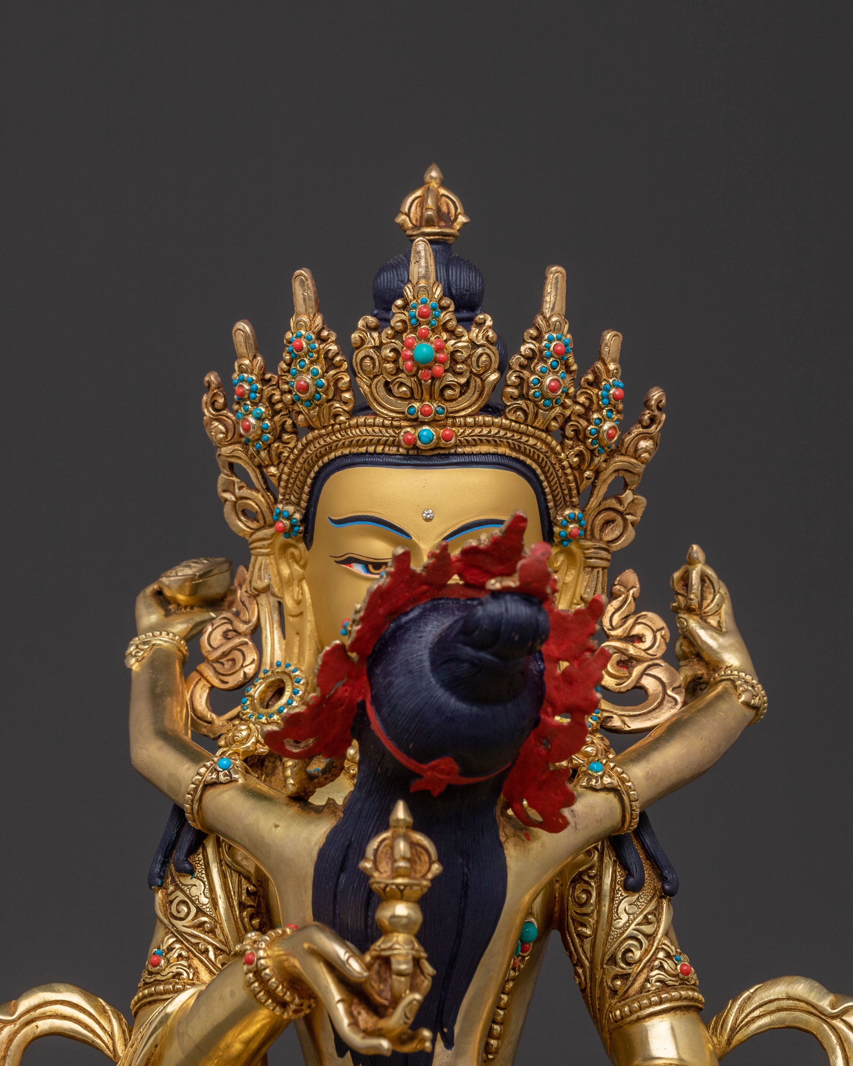 Vajrasattva Statue with Vajragarvi | Divine Figure