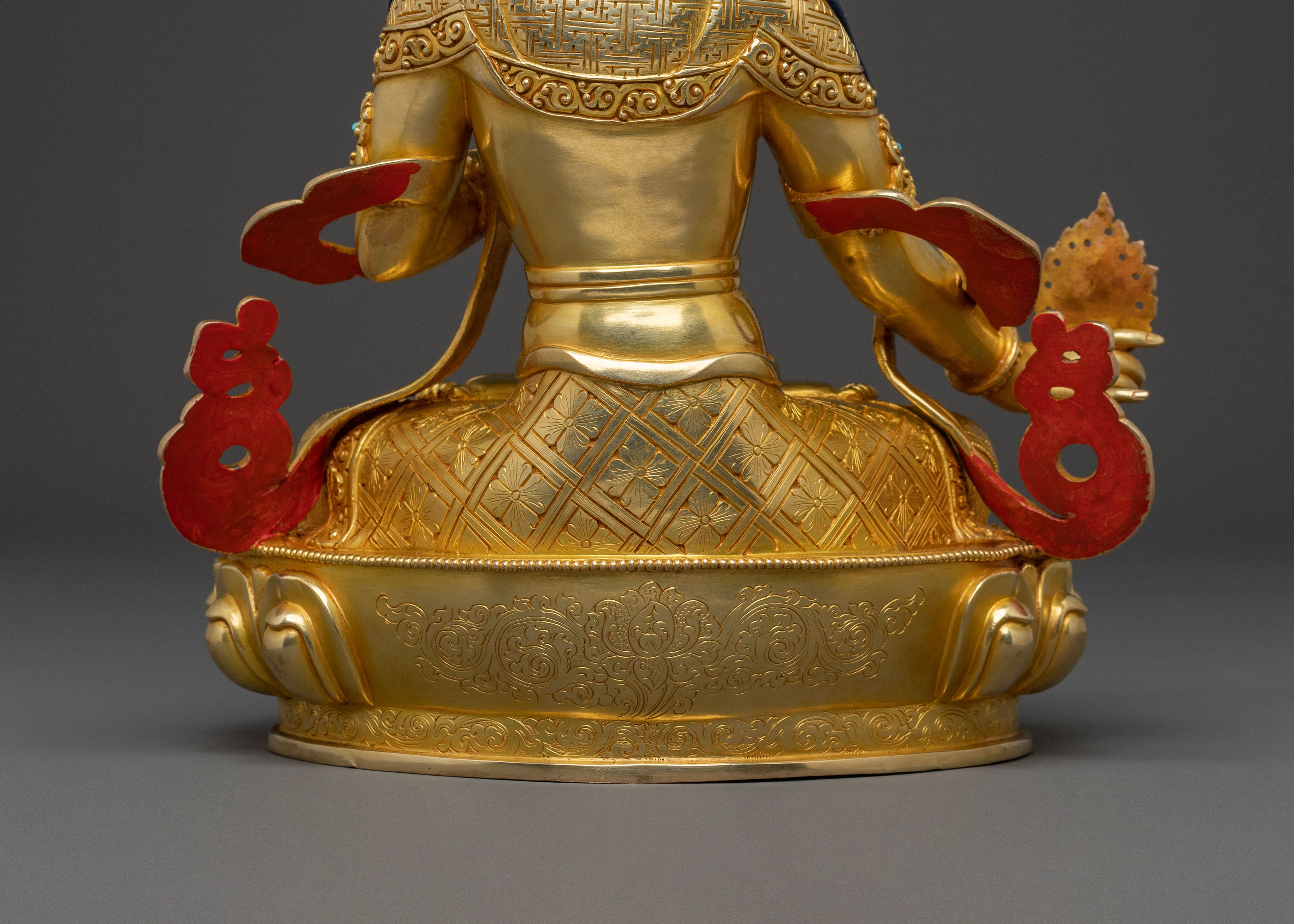 Dukar White Umbrella Protector Statue: Made in Nepal