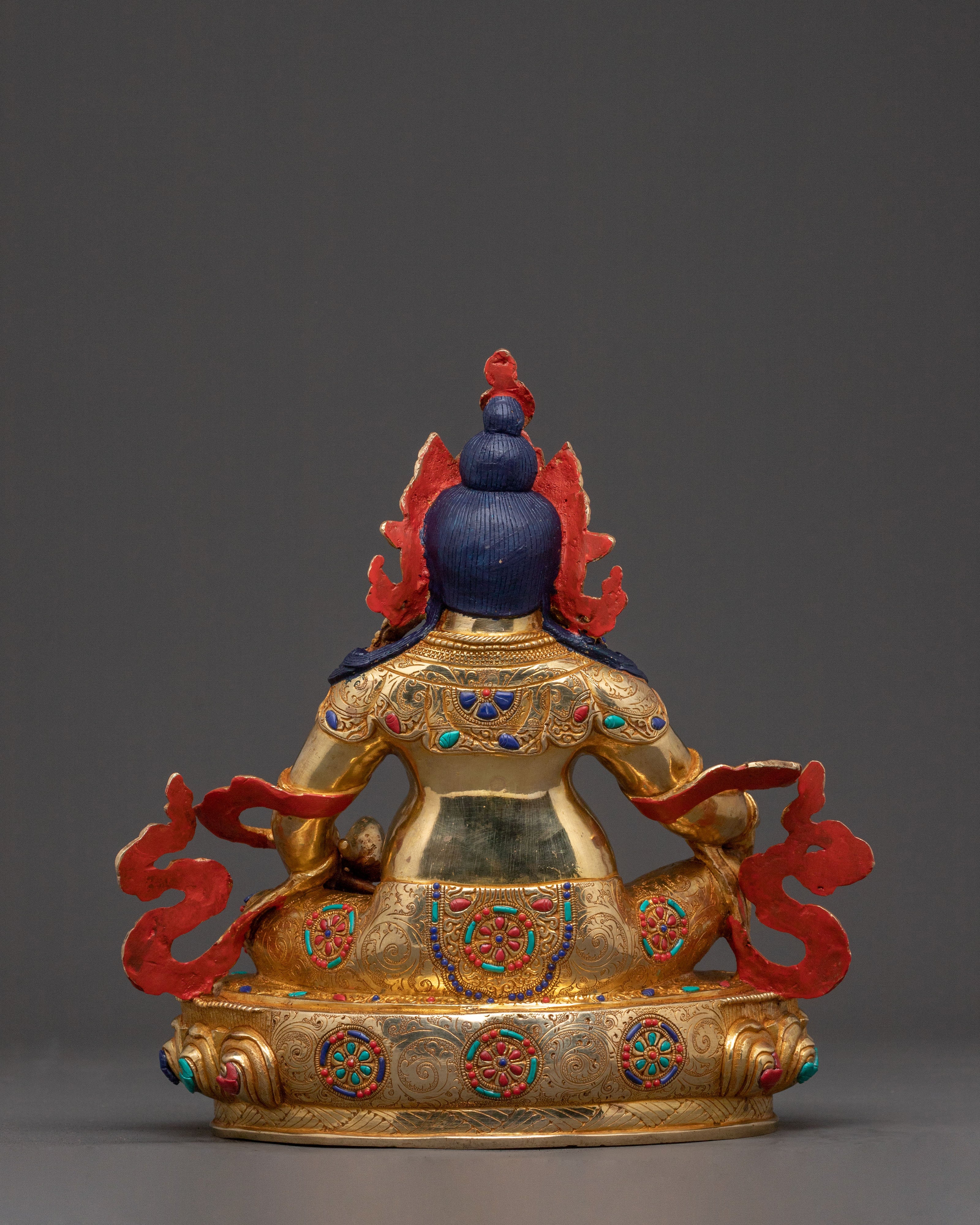 Dzambhala Statue of Prosperity – Handcrafted Gold Gilded Art