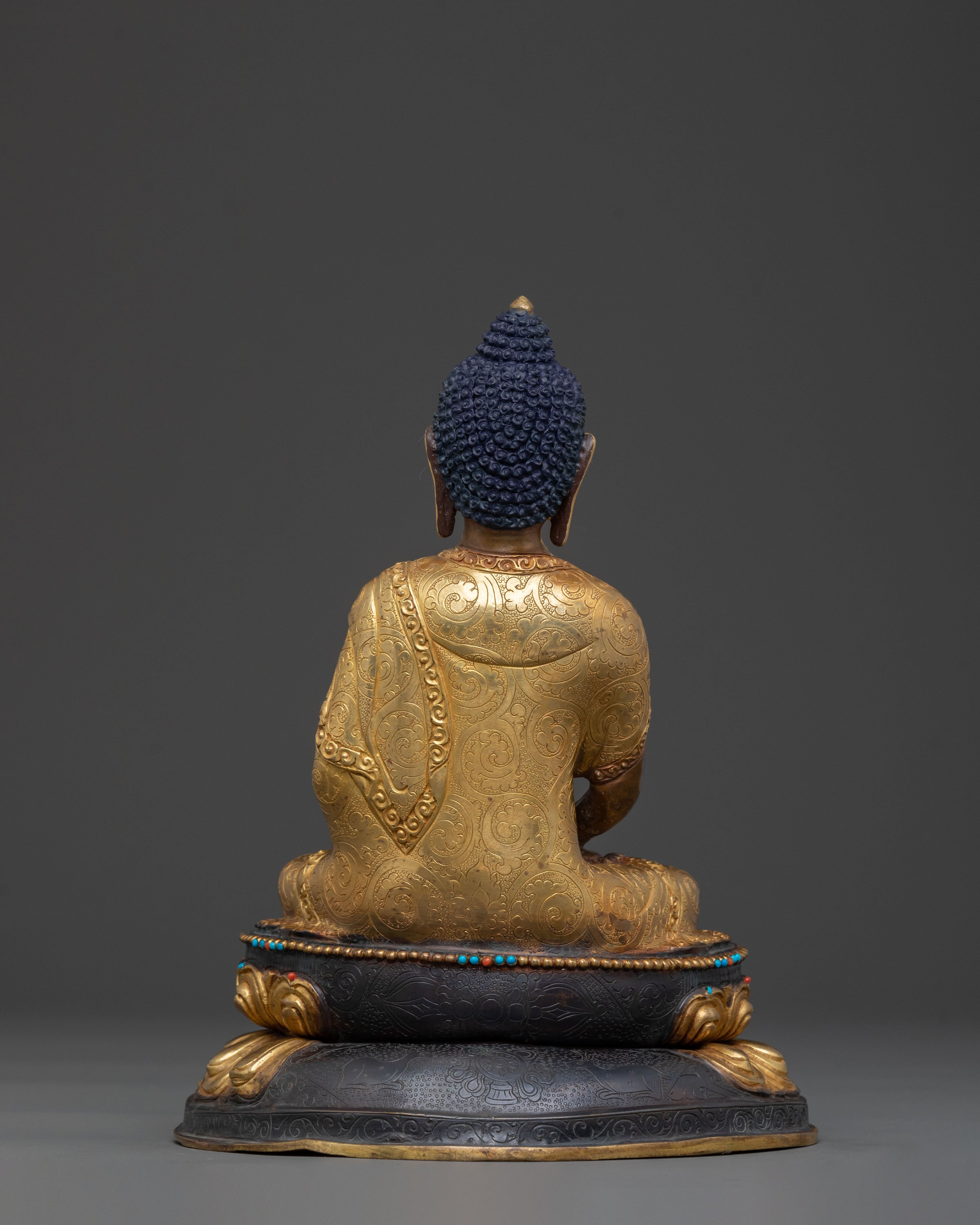 Golden Amitabha Buddha Sculpture