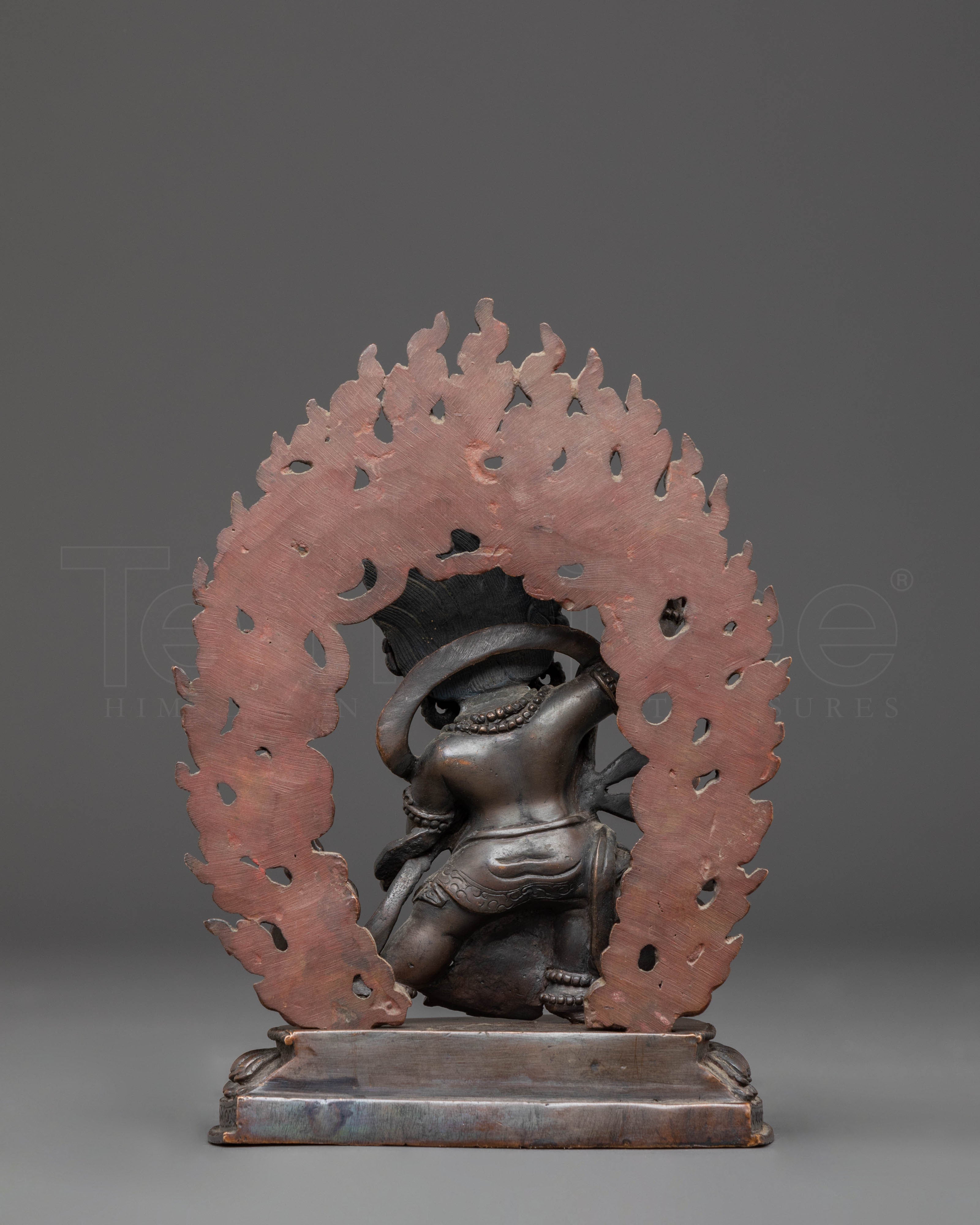 Handcrafted Black Manjushri Statue of Power and Wisdom | Meditation Altar Decor