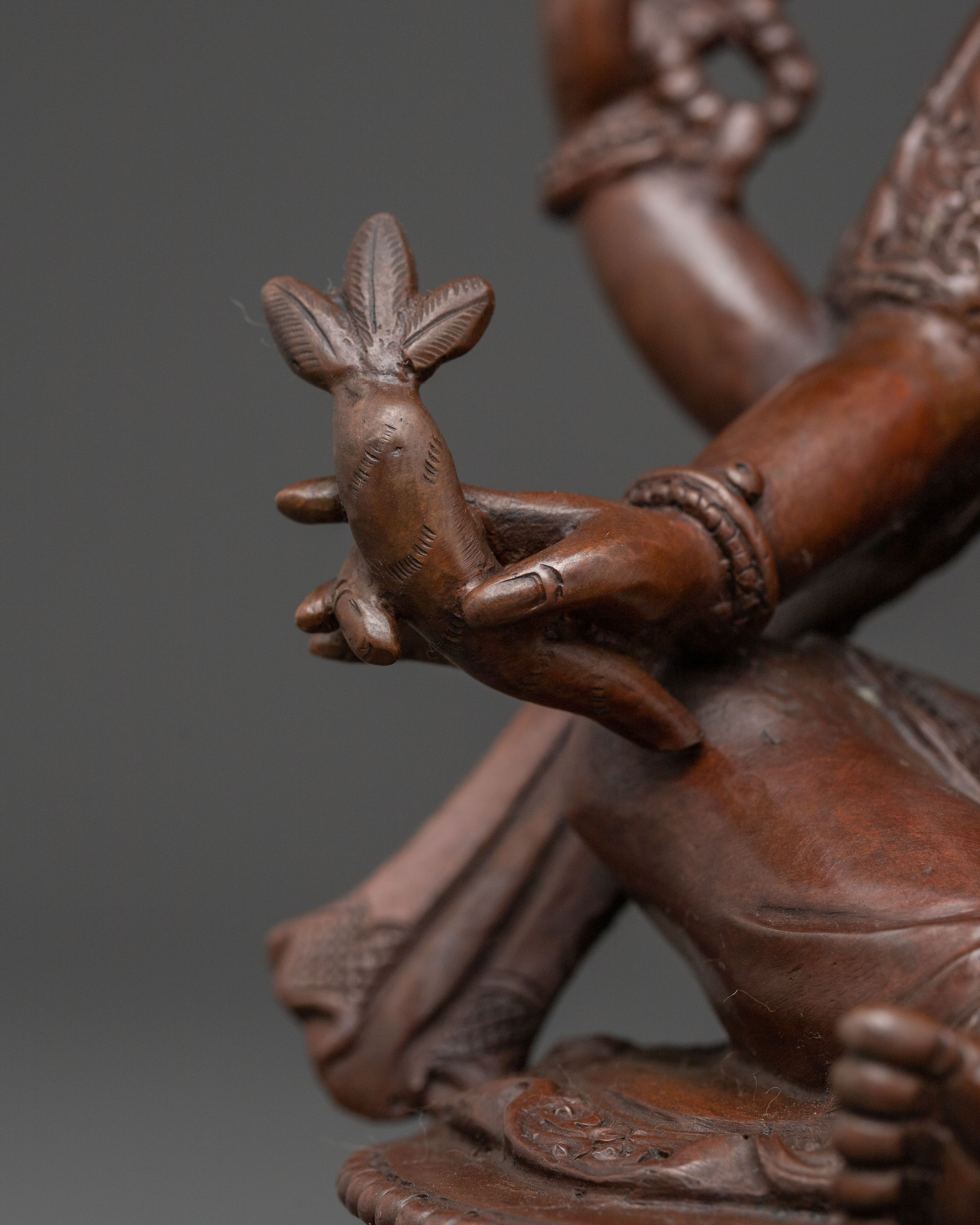 Oxidized Copper Statue of Ganesha: Remover of Obstacles