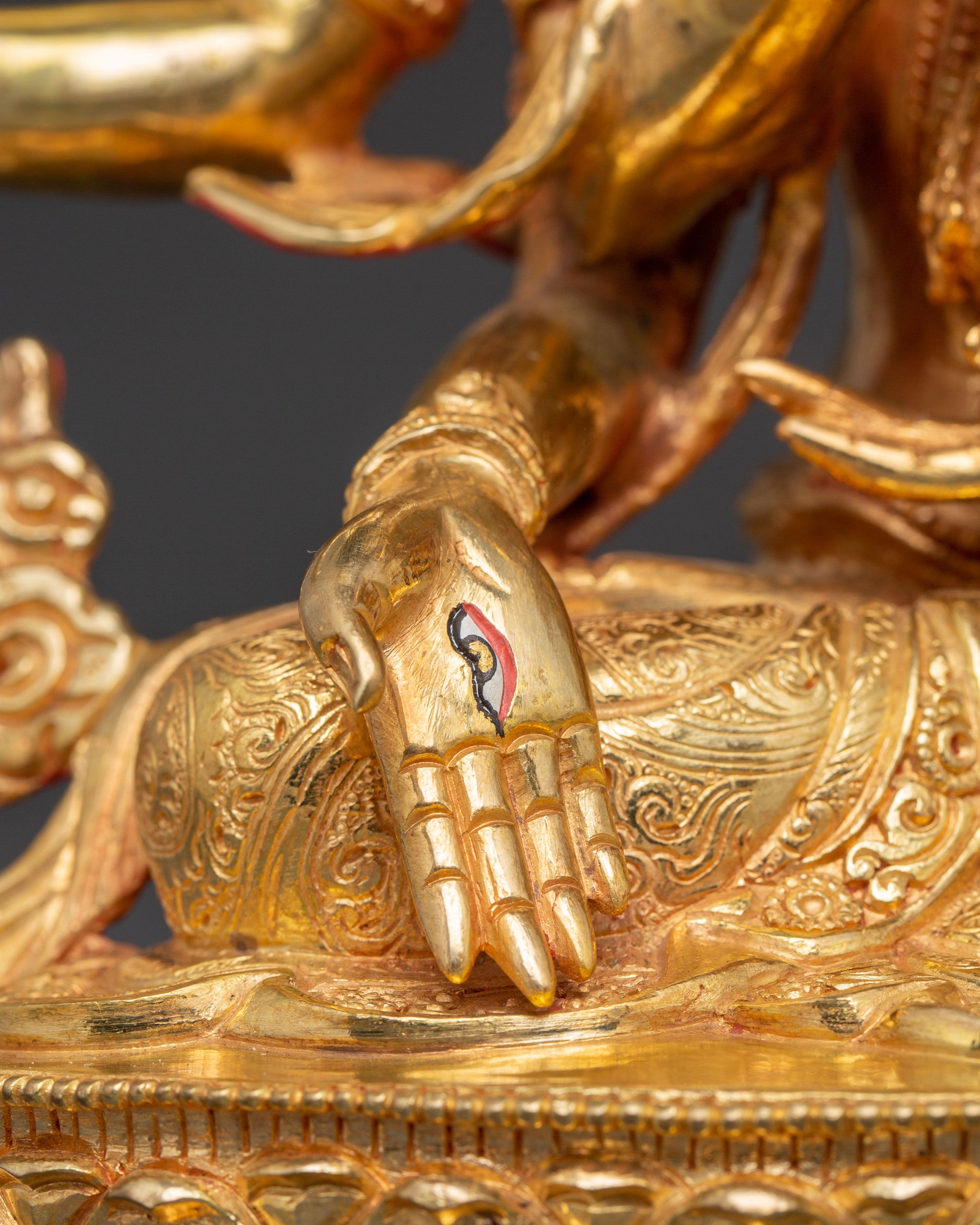 Namgyalma: Golden Handmade Statue | 24K Gold Gilded for Meditation