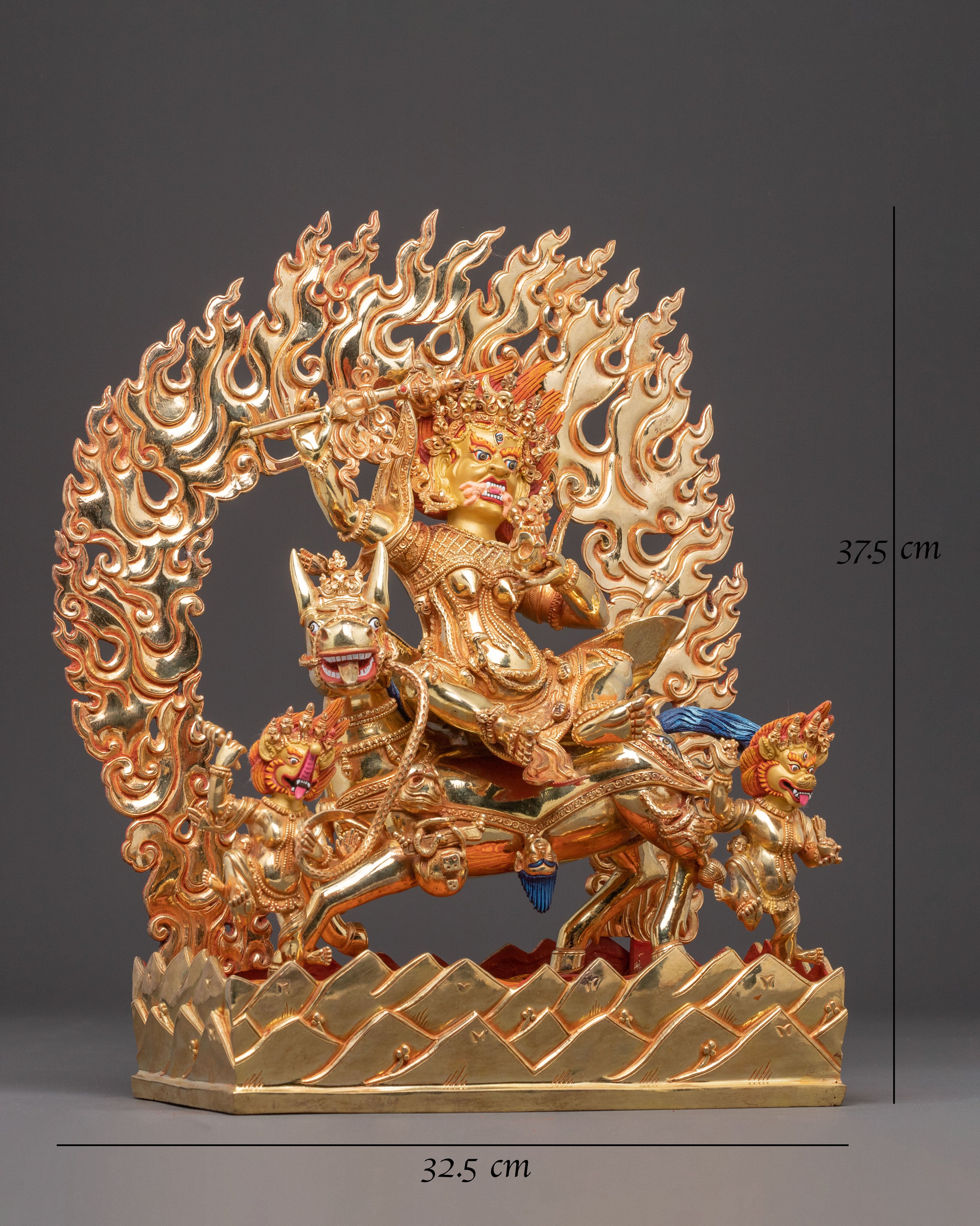 Golden Statue of Palden Lhamo | Fierce Tibetan Protector