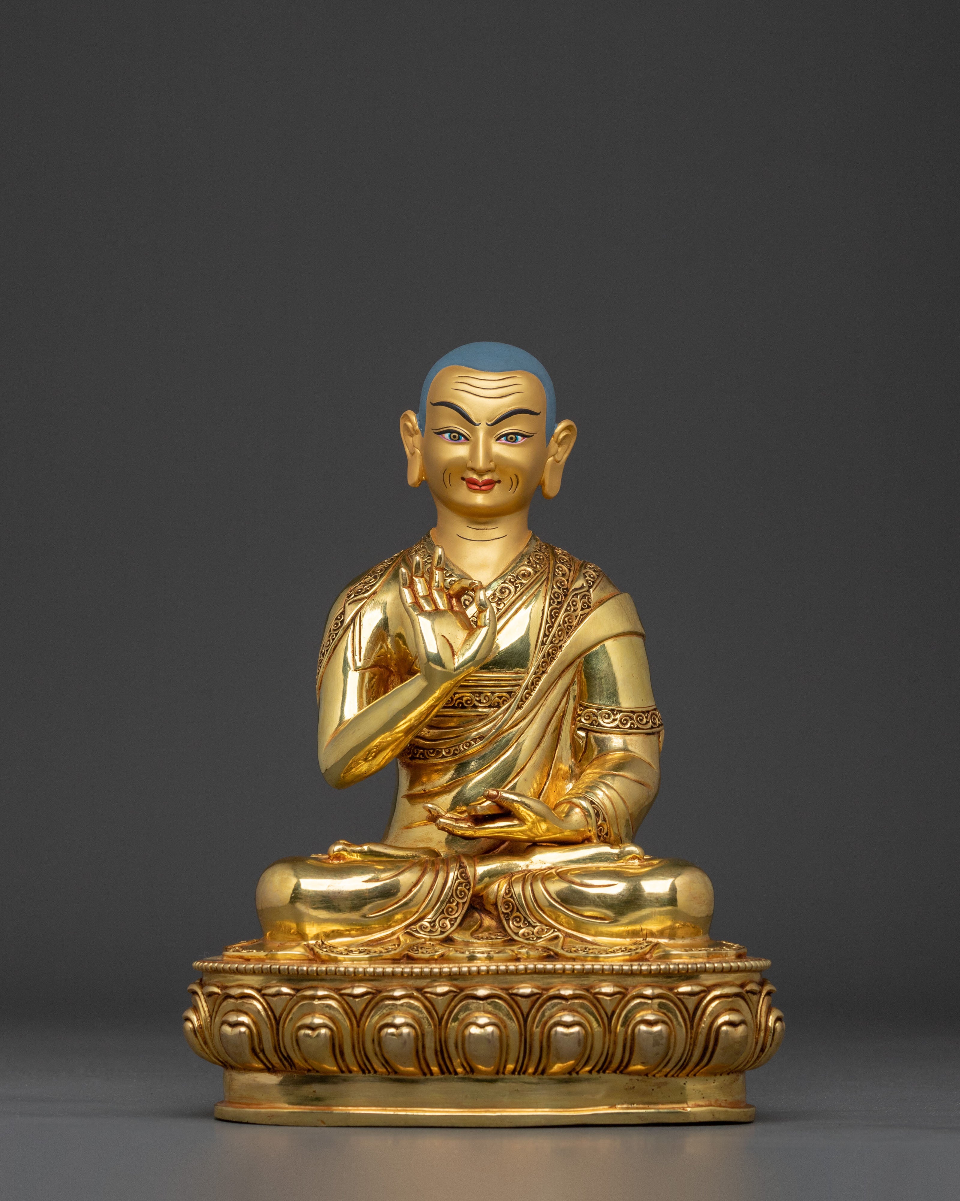 Tsongkhapa with Disciples Handcrafted Statue Set