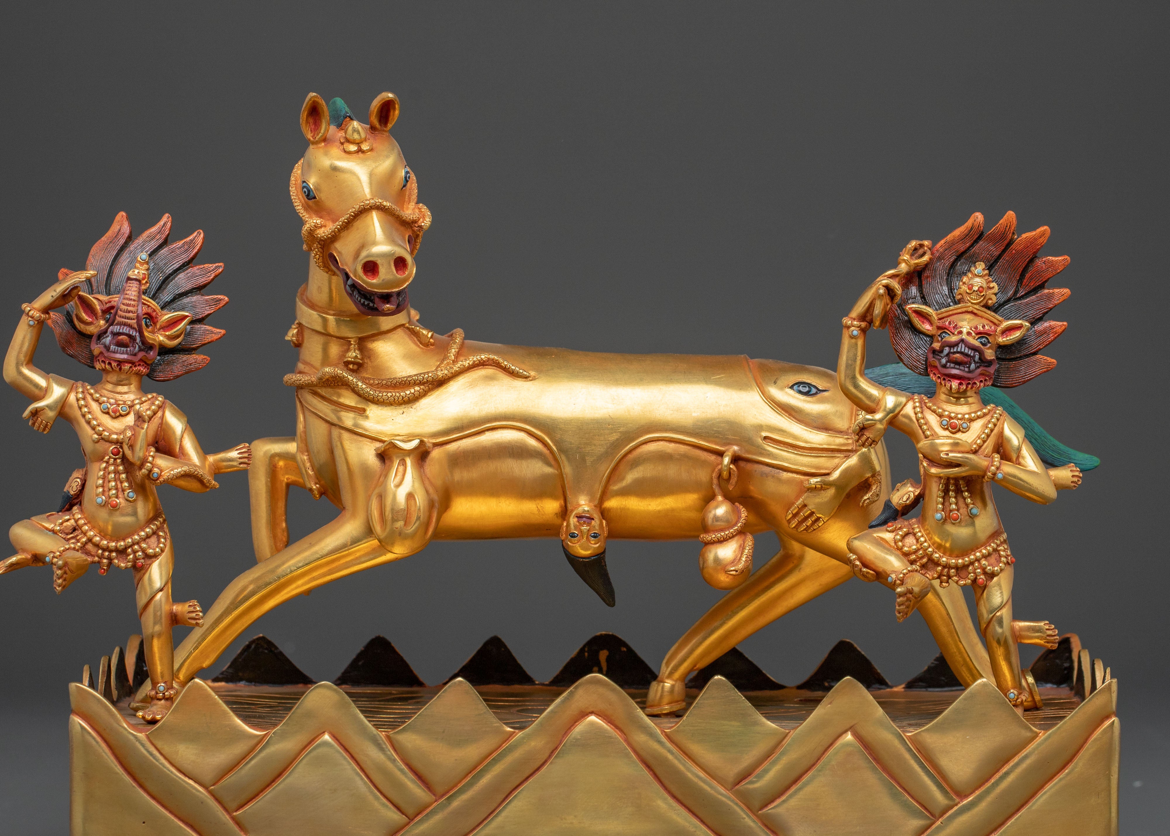 Palden Lhamo Golden Statue | Fierce Protector