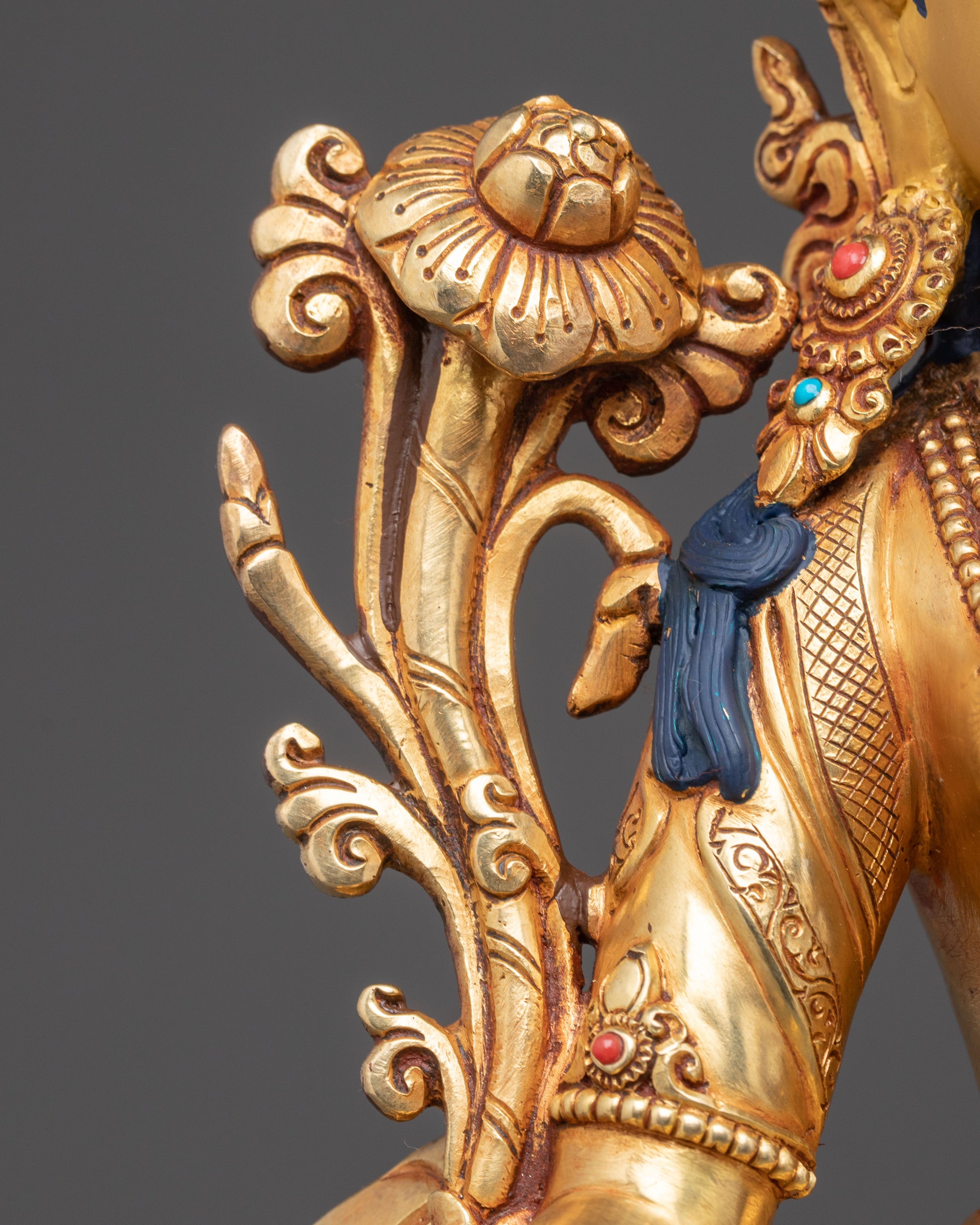 Handcrafted Mother Green Tara Sculpture for Altar