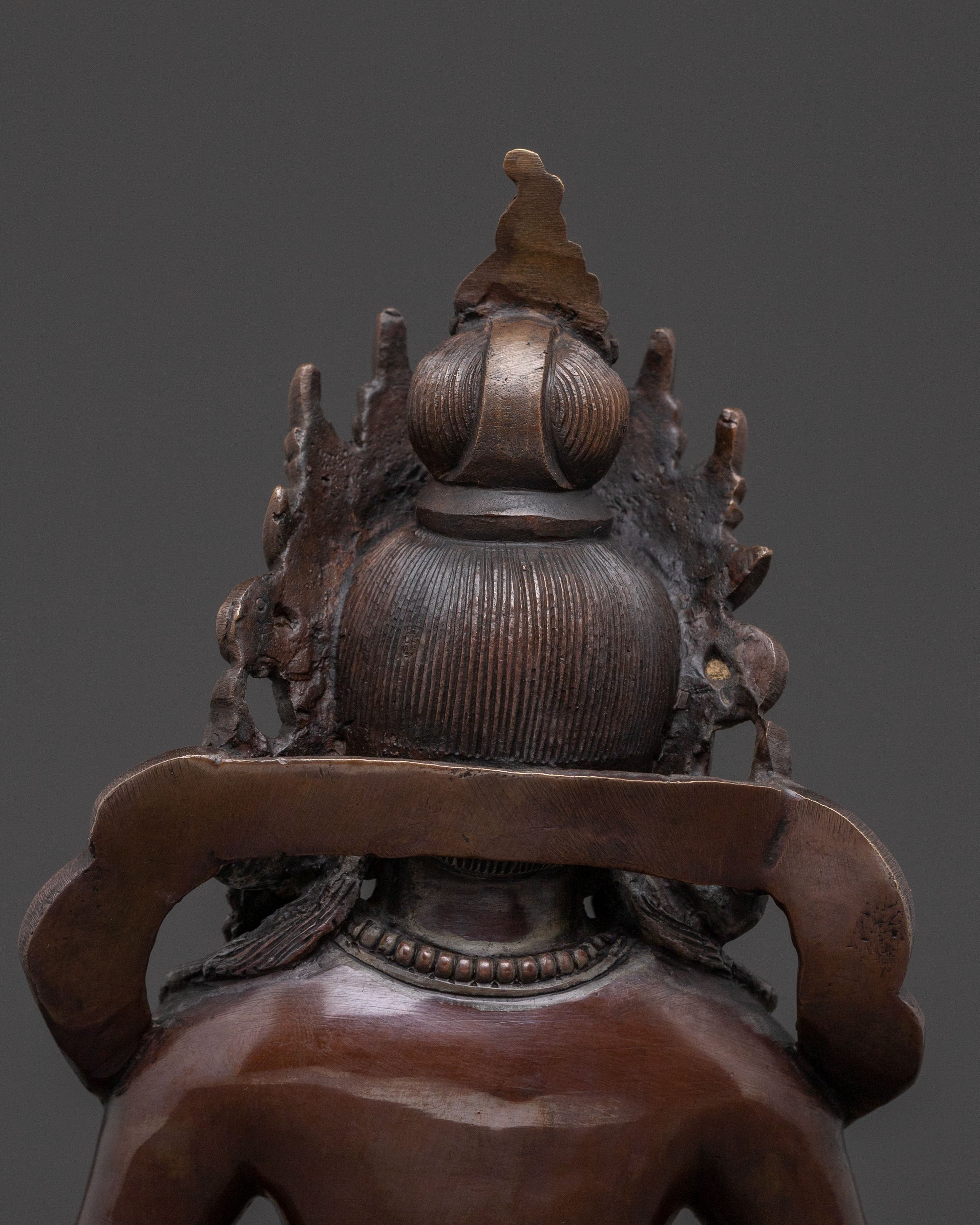 Dzambhala Statue: Oxidized Copper Statue