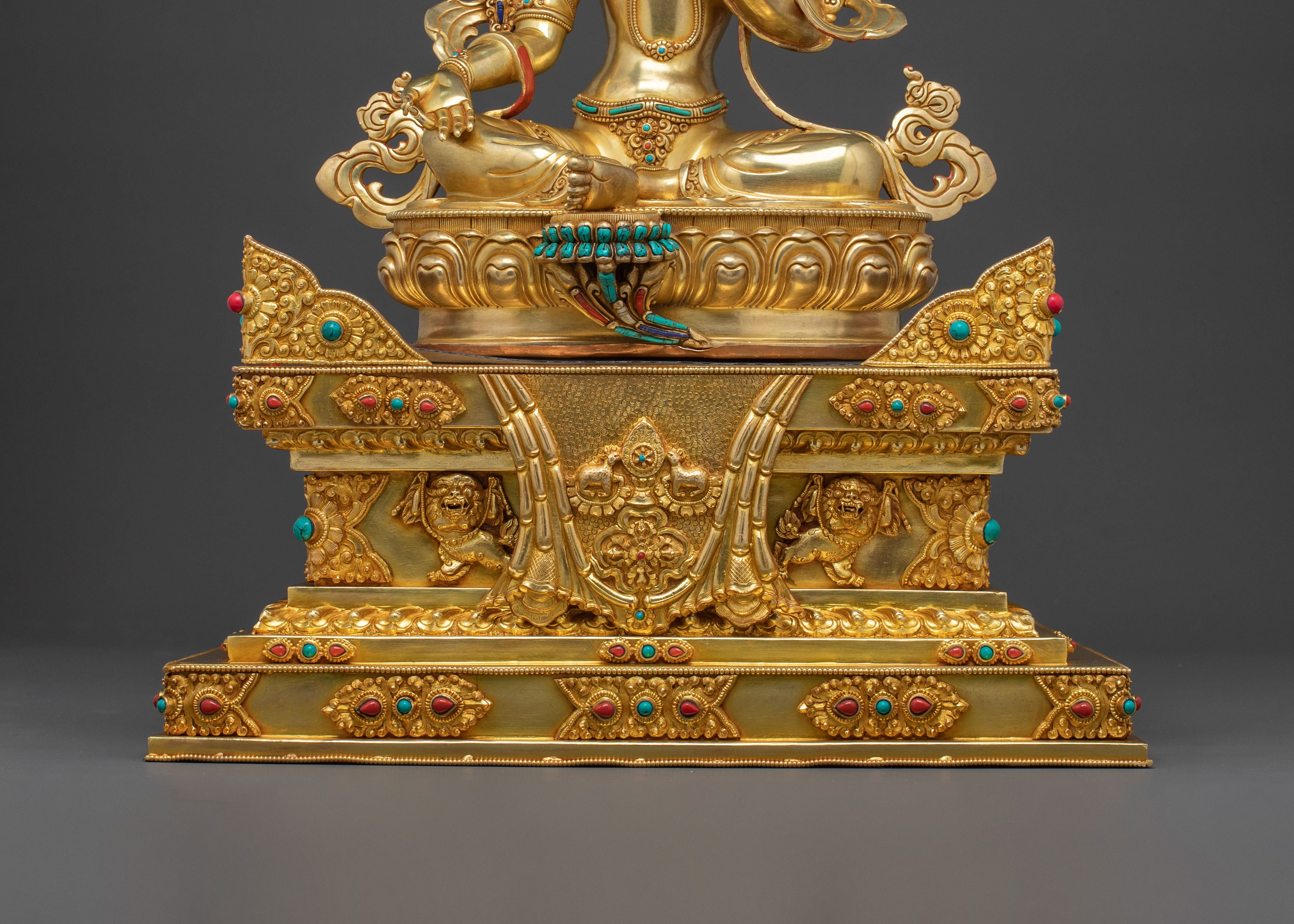 Seated Green Tara Goddess Sculpture | Compassion Goddess