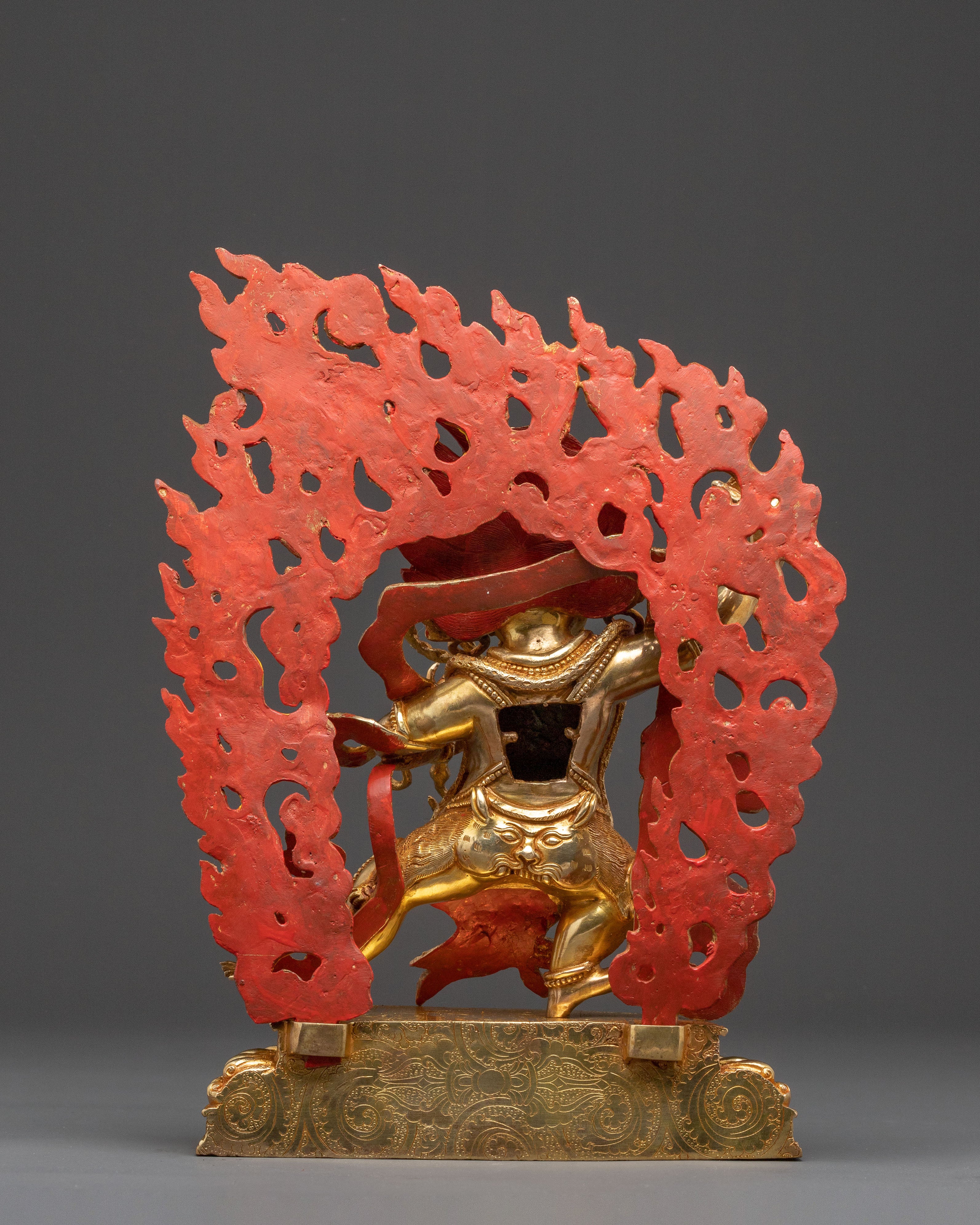 Handcrafted Vajrapani Divine Statue — 24K Gold Gilded Statue
