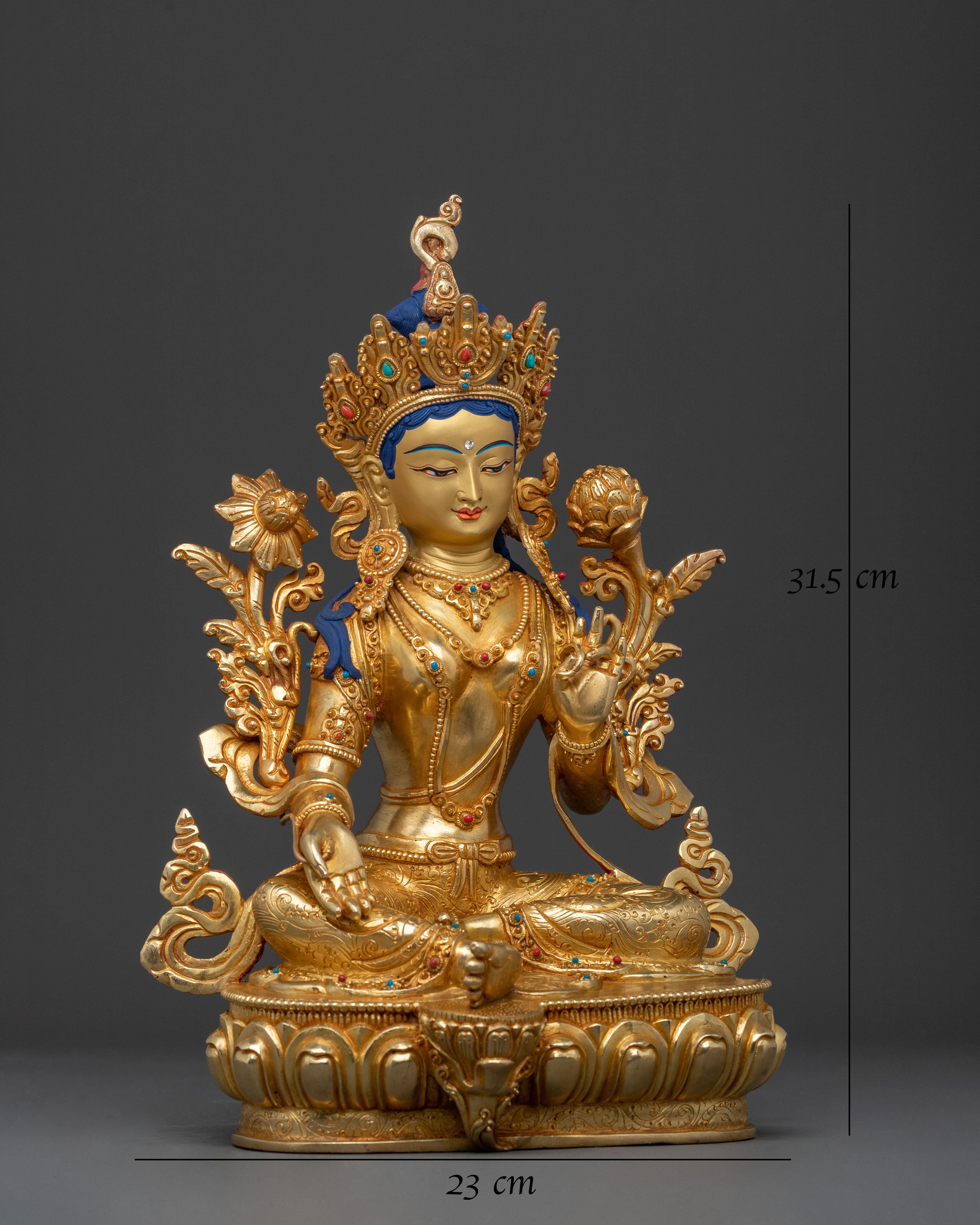 Mother of All Buddha Green Tara Statue