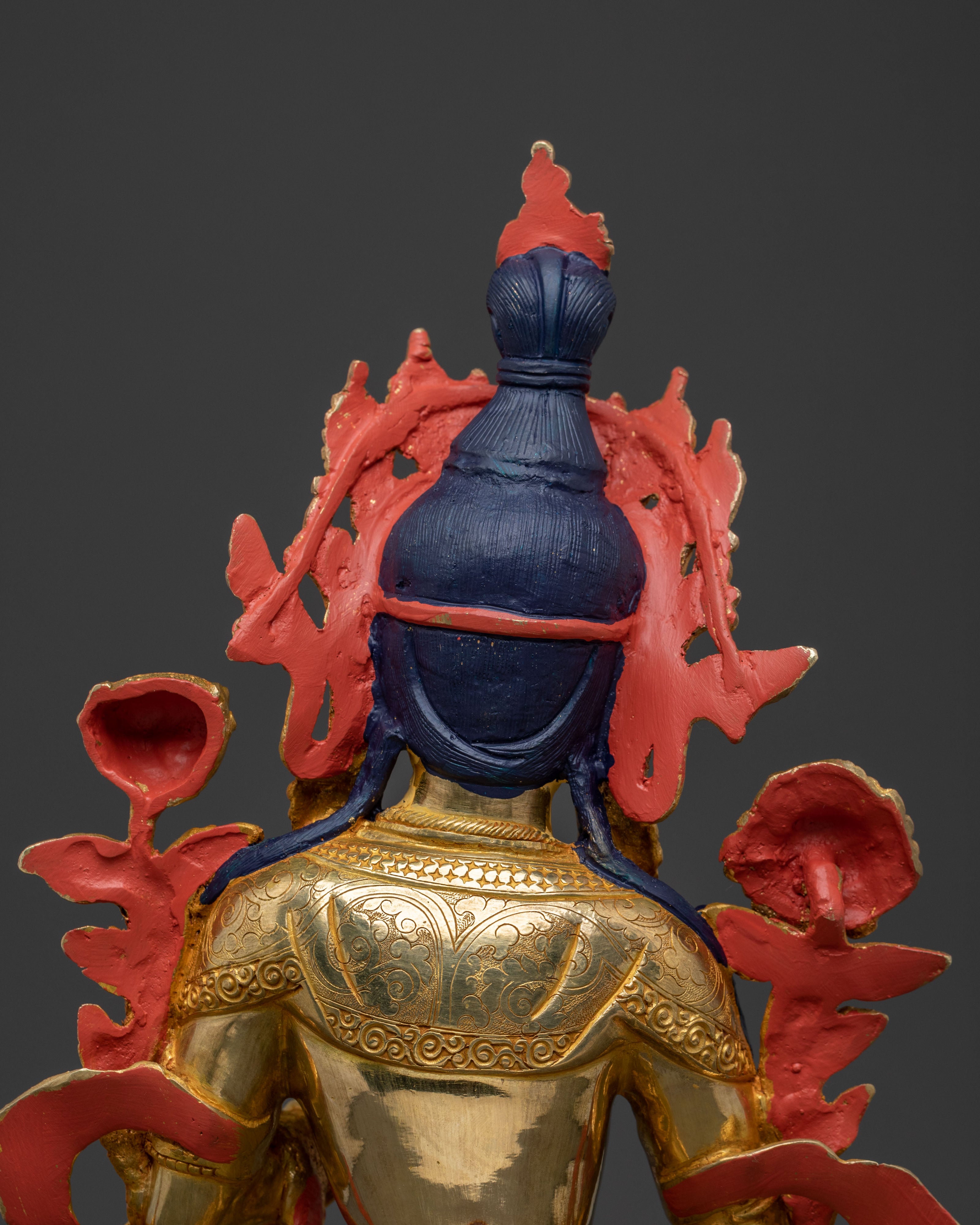 Handcrafted White Tara Golden Statue | Tibetan Deity