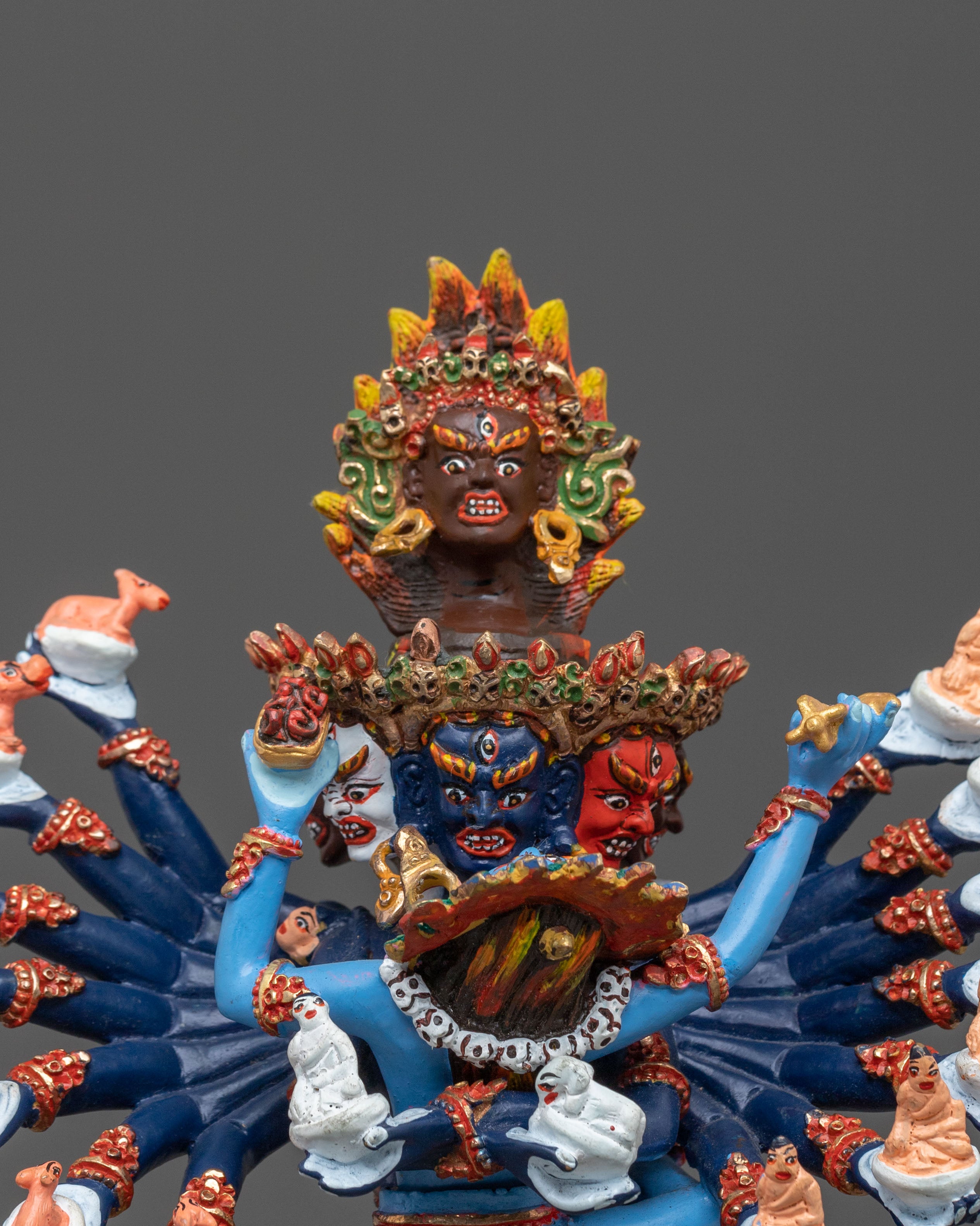 Hevajra Sacred Sculpture: Buddhist Altar Sculpture