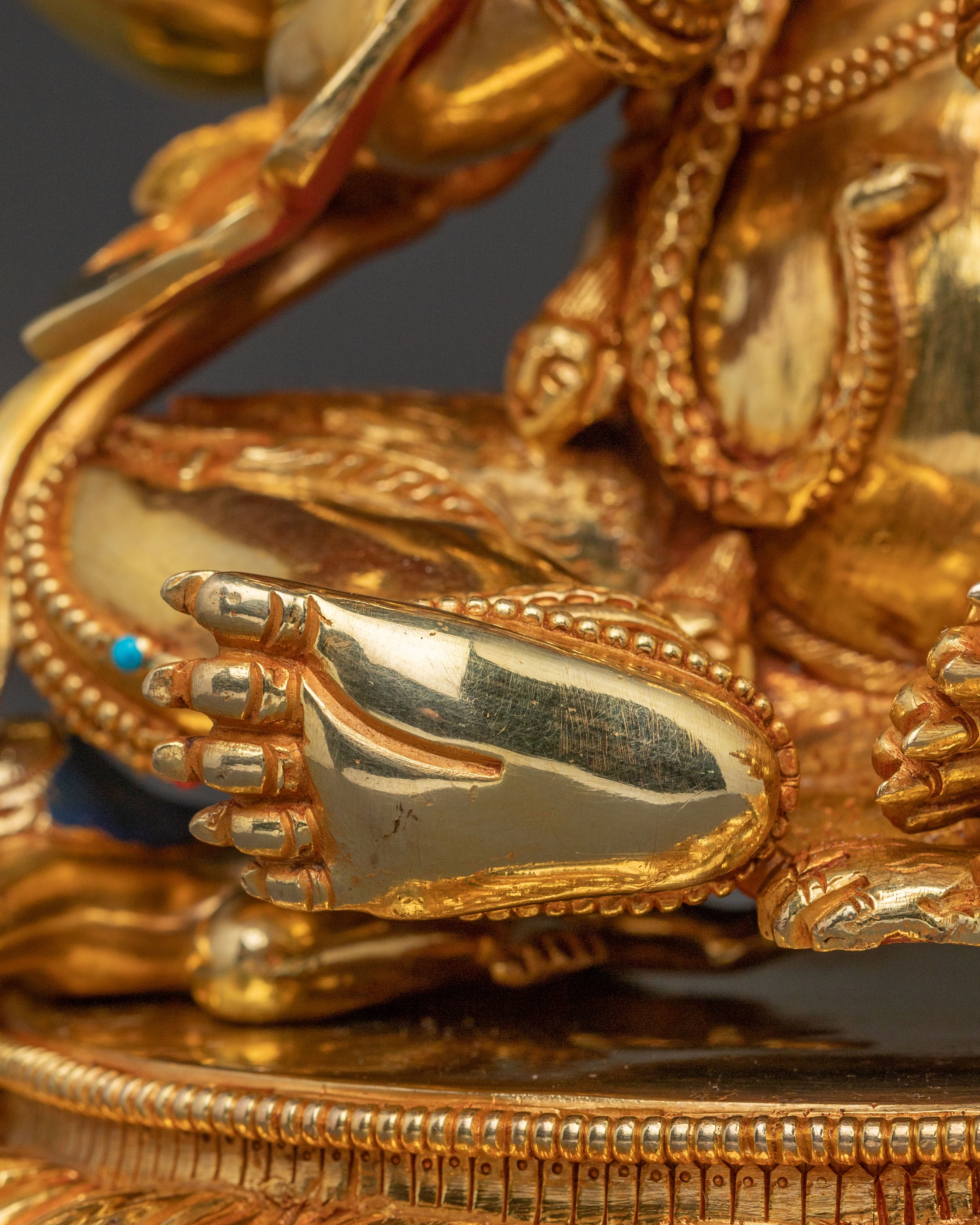 Four Armed Mahakala Statue: Fierce Protector