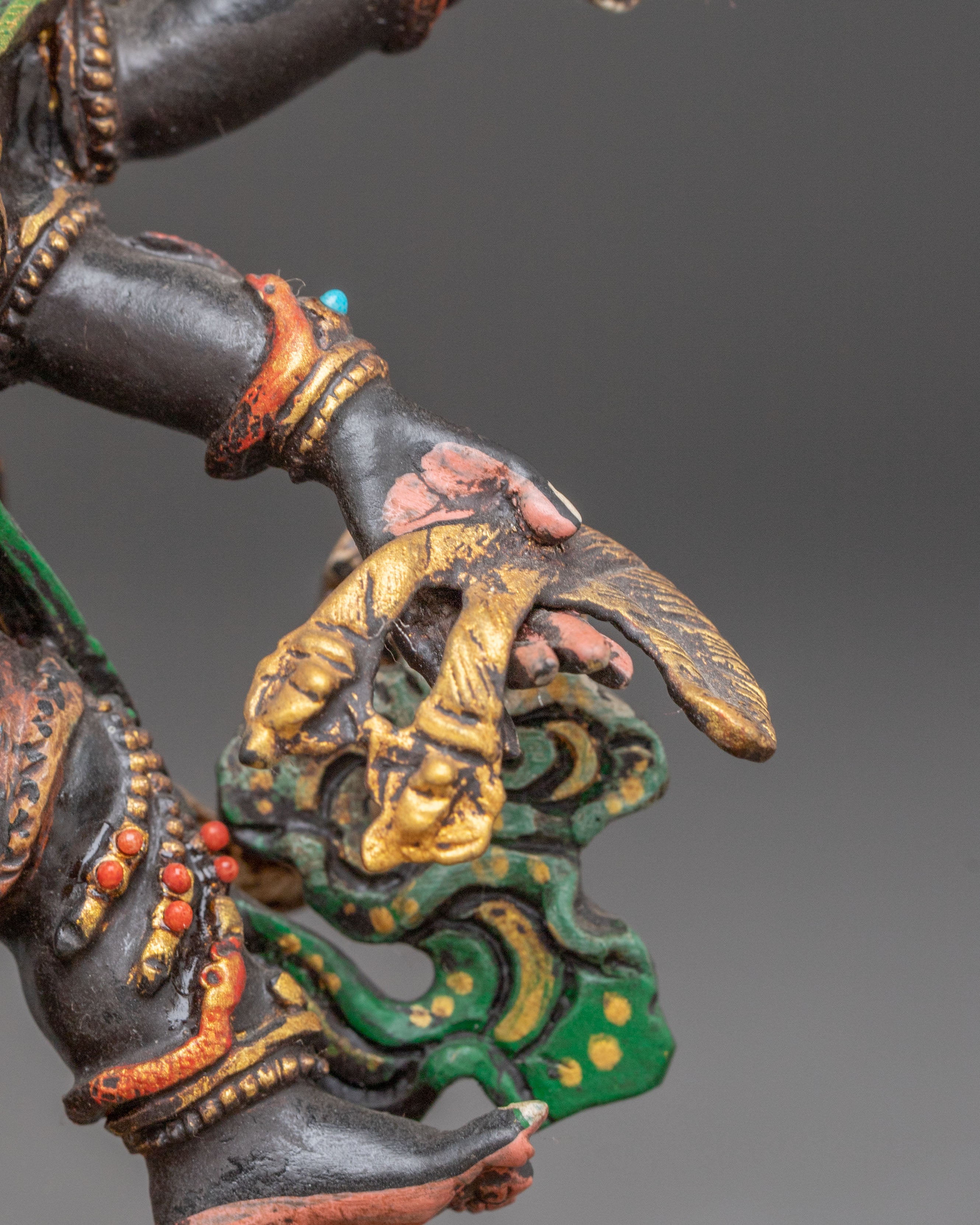 Golden Sculpture of Six-Armed Mahakala