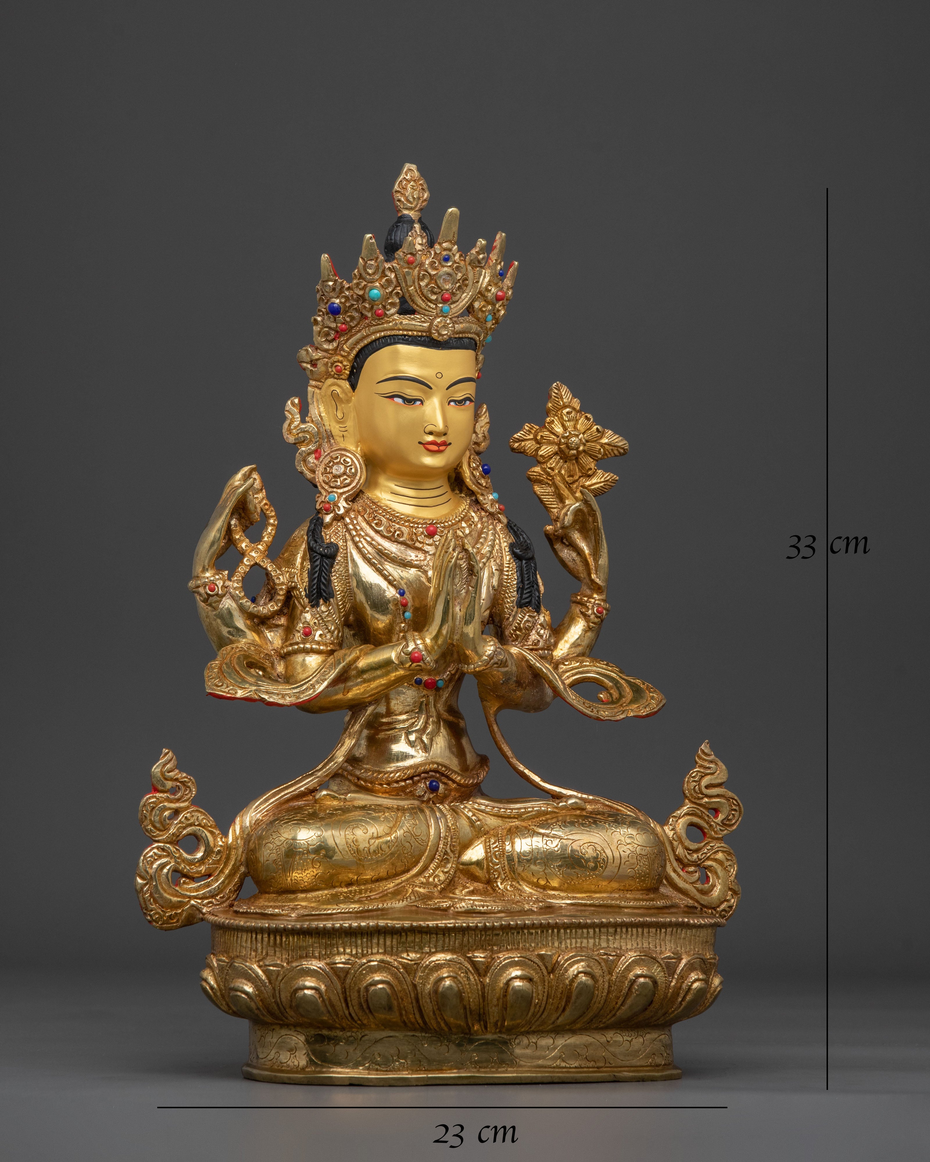 Four Armed Chenrezig Sculpture | Home Decor