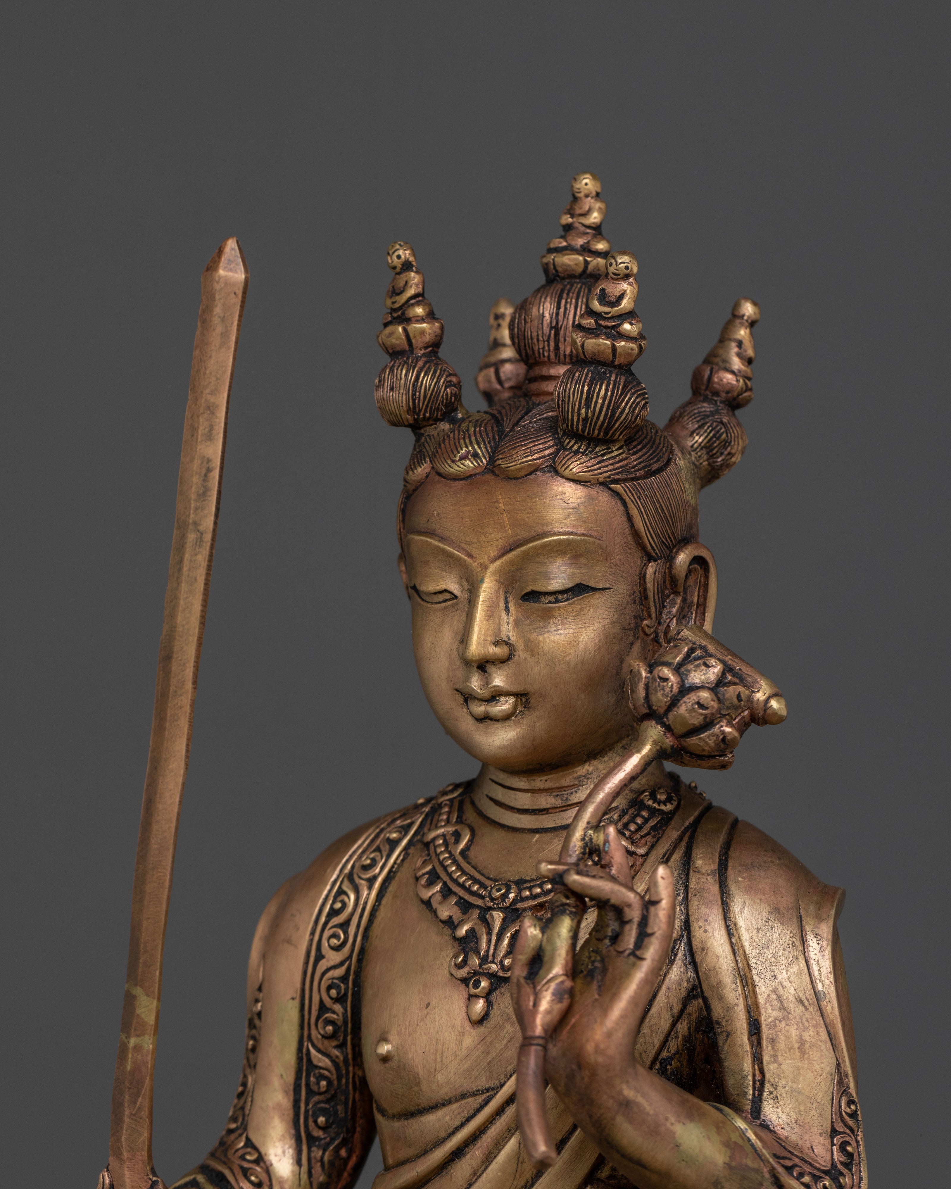 Chinese Manjushri Statue | Tibetan Wisdom Bodhisattva
