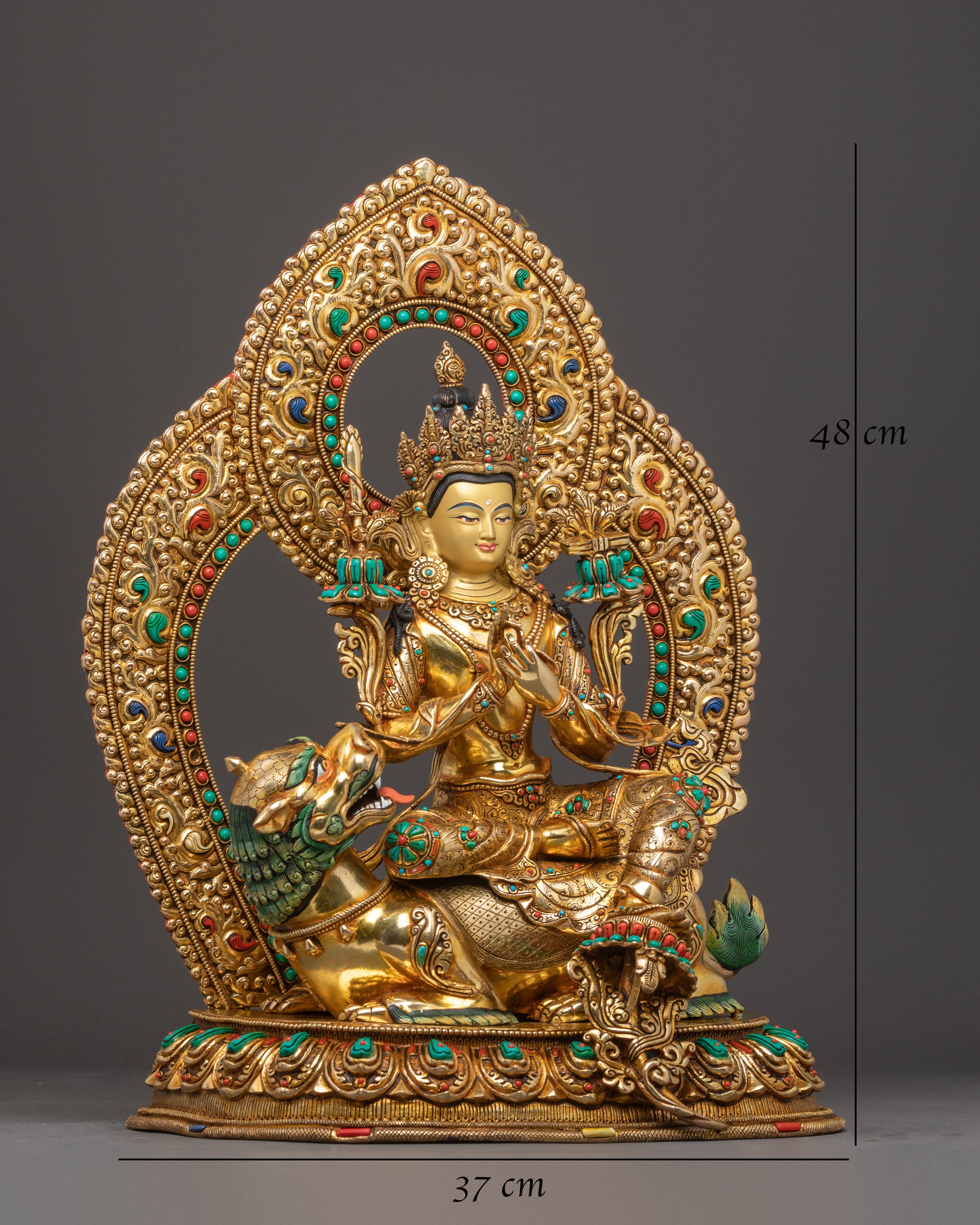 Divine Statue of Simhanada Manjushri