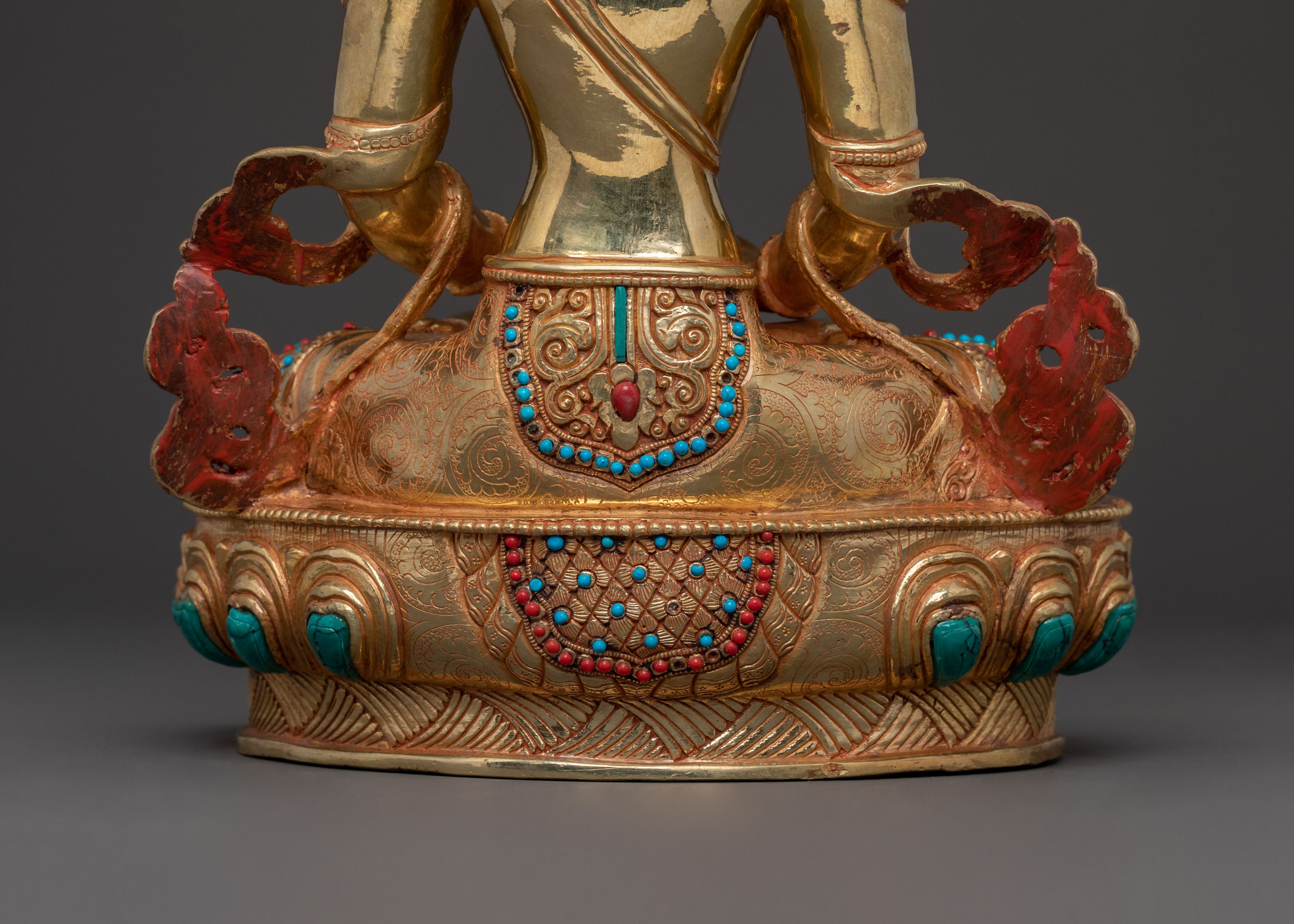 Amitayus Statue for Blessing | 24k Gold Gilded Icon