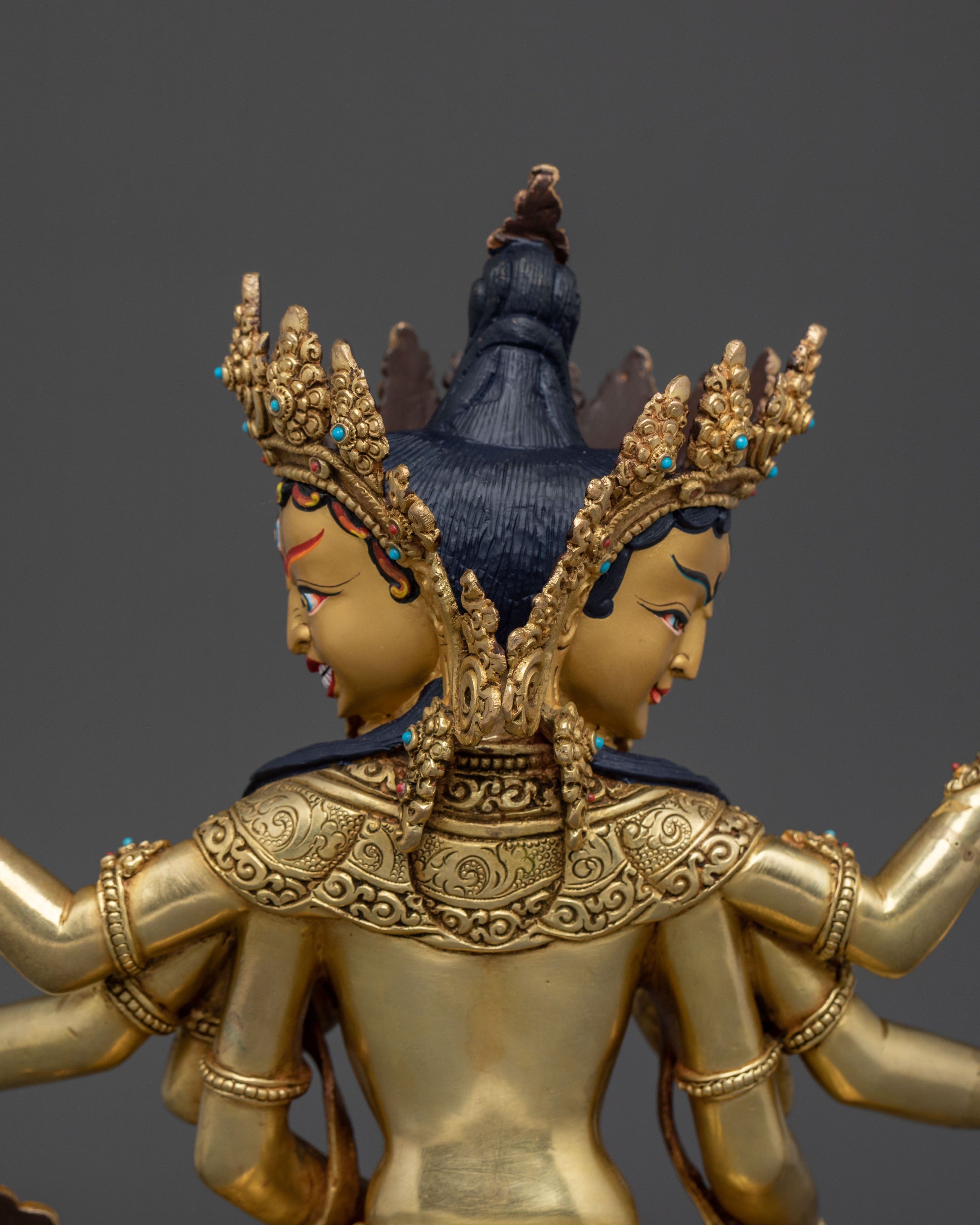 Namgyalma Buddhist Statue: Handcrafted 24K Gold Gilded Statue