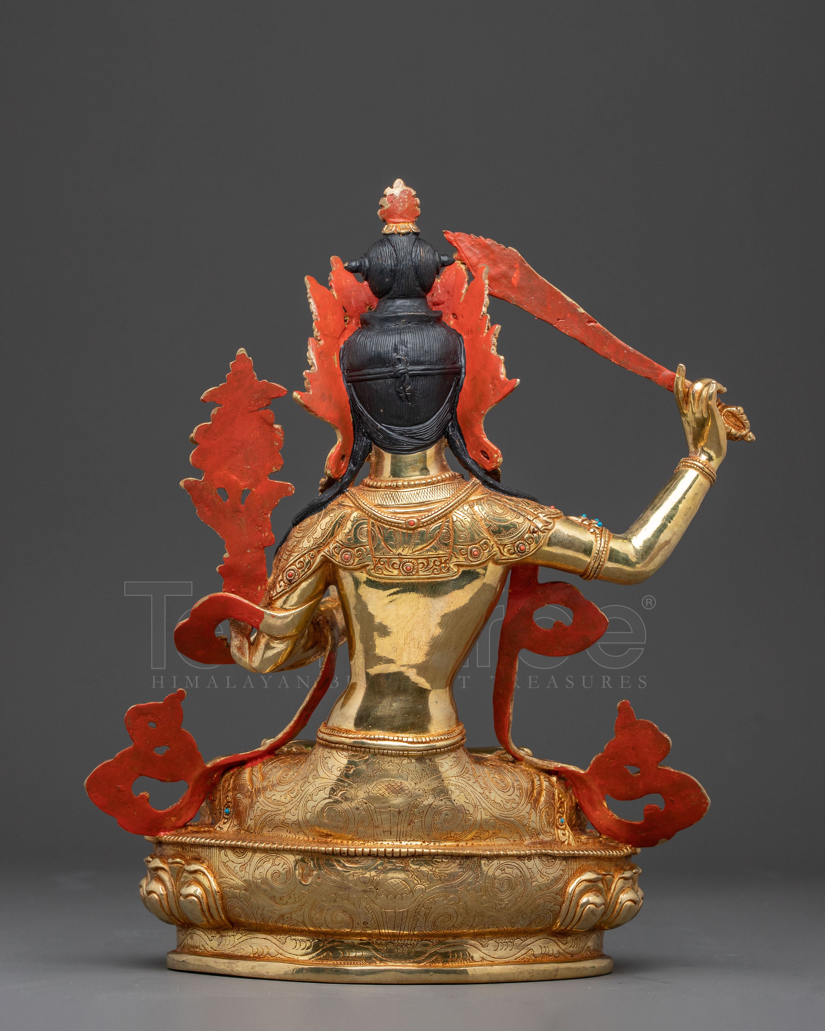Bodhisattva Manjushri Handcrafted Statue | Guardian of Knowledge and Insight