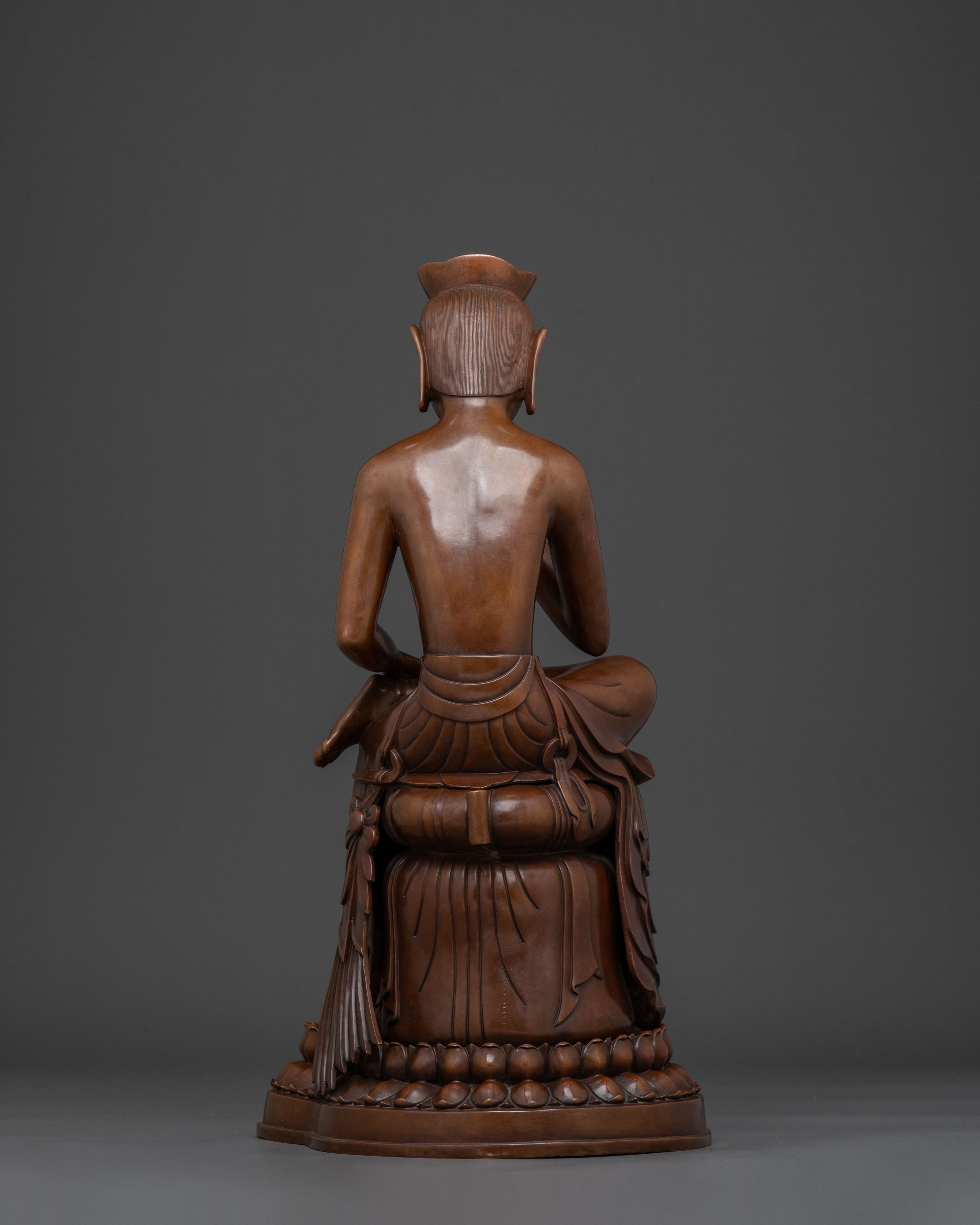 Maitreya Buddha Statue | Oxidized Copper Buddhist Sculpture