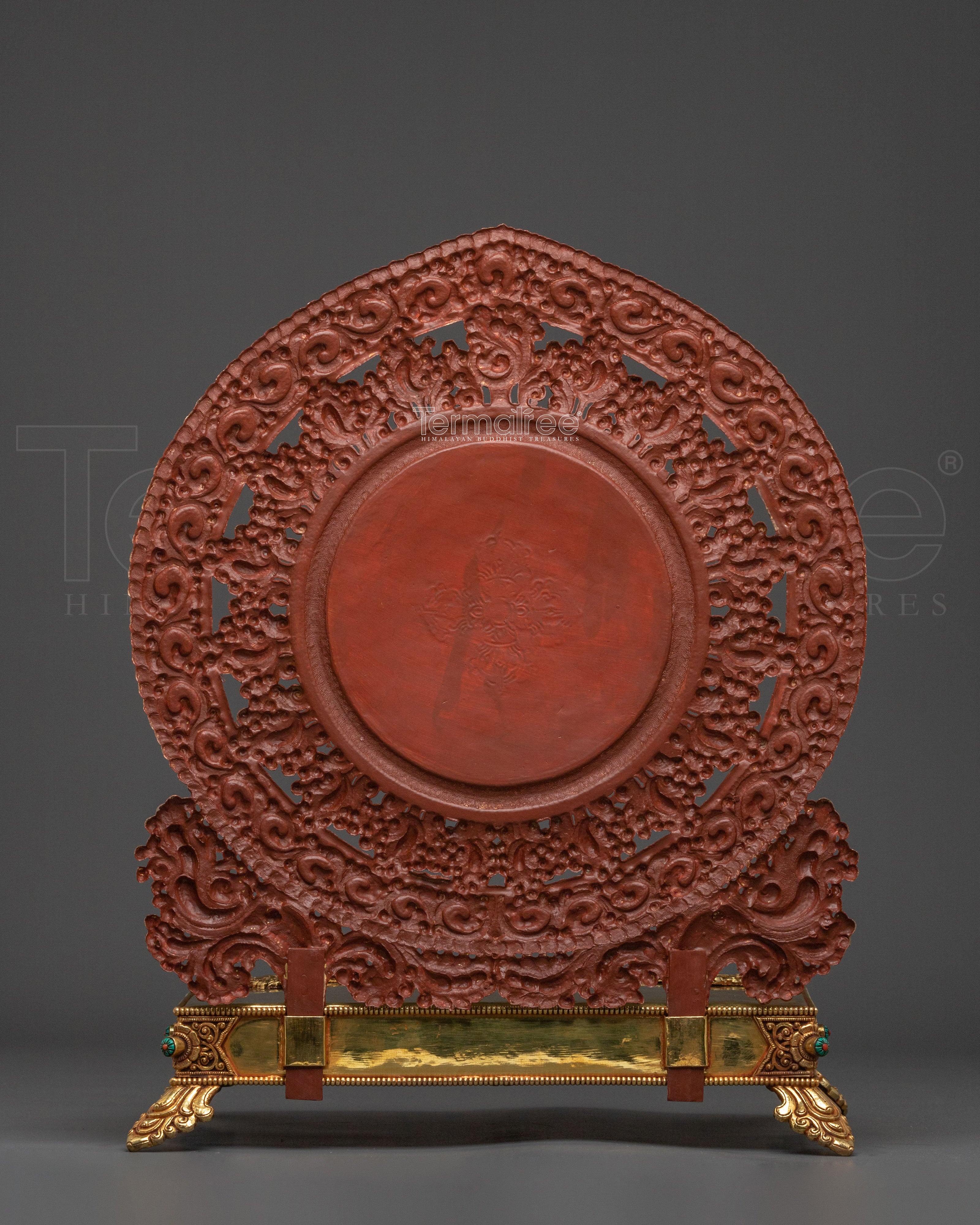 Exquisite 24K Gold Gilded Handcrafted Sacred Throne