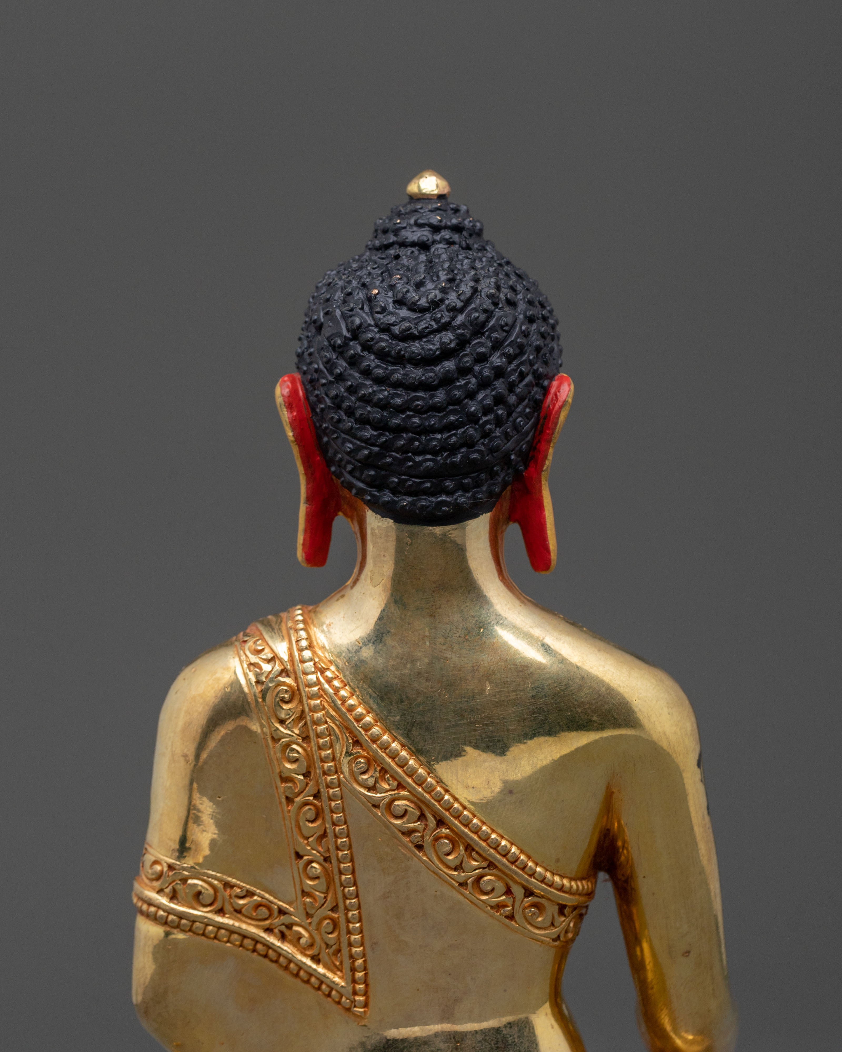 Amitabha Buddha Buddhist Altar Statue – Radiant Gilded Copper