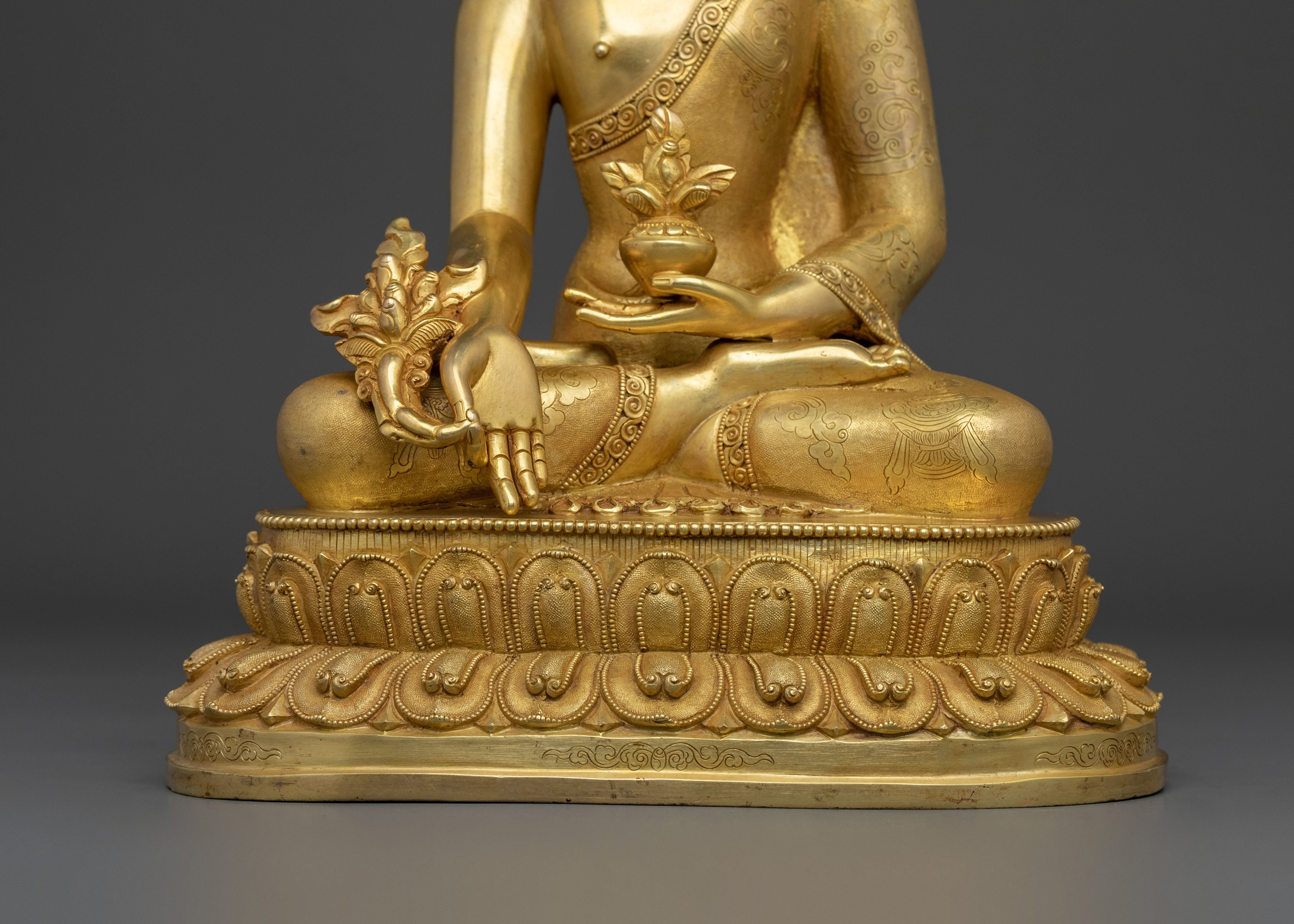 Bhaiṣajyaguru Sculpture for Healing: Sacred Altar Decor
