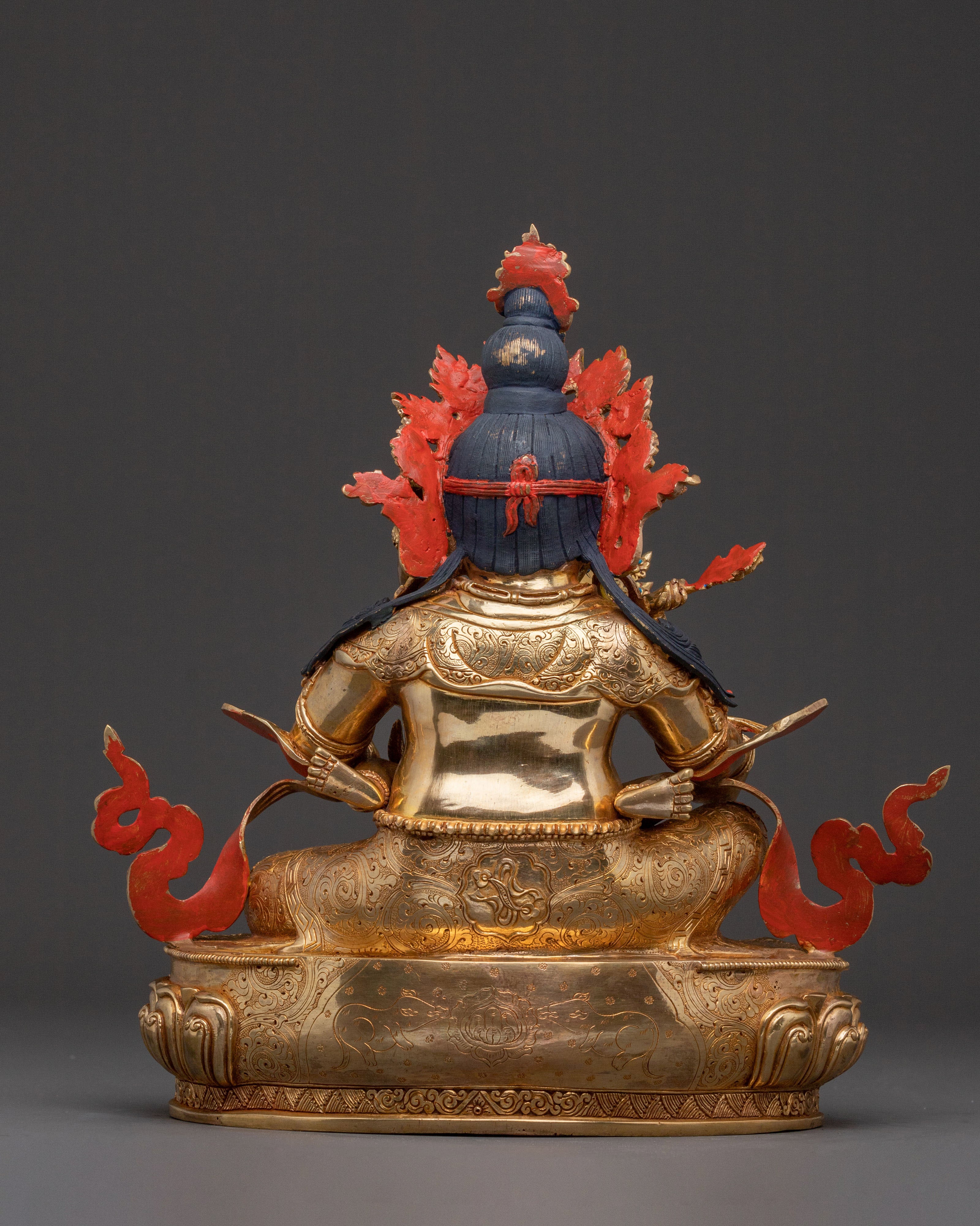 Green Dzambhala Spiritual Statue| Buddhist Wealth Deity