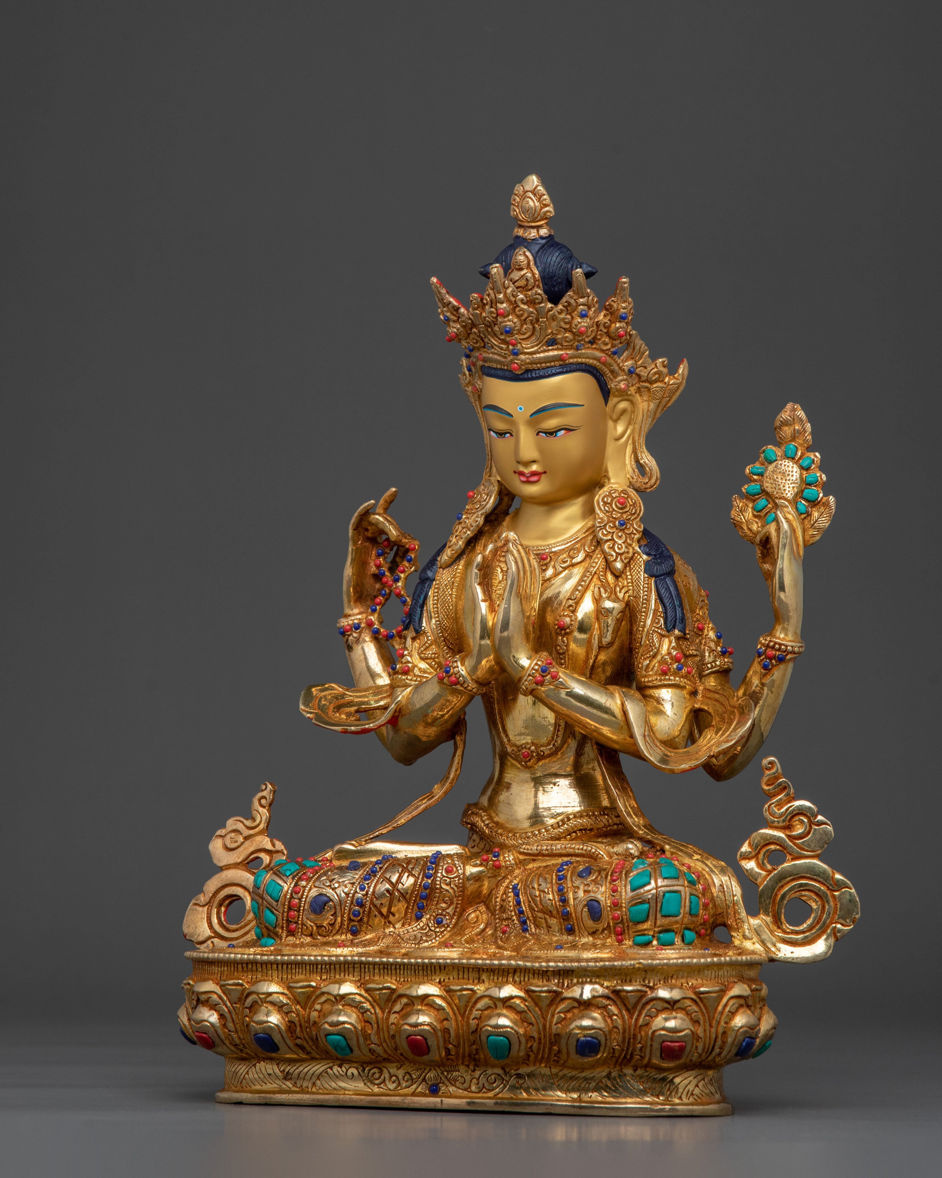 Four-Armed Chenrezig Statue | Buddhist Home Decor
