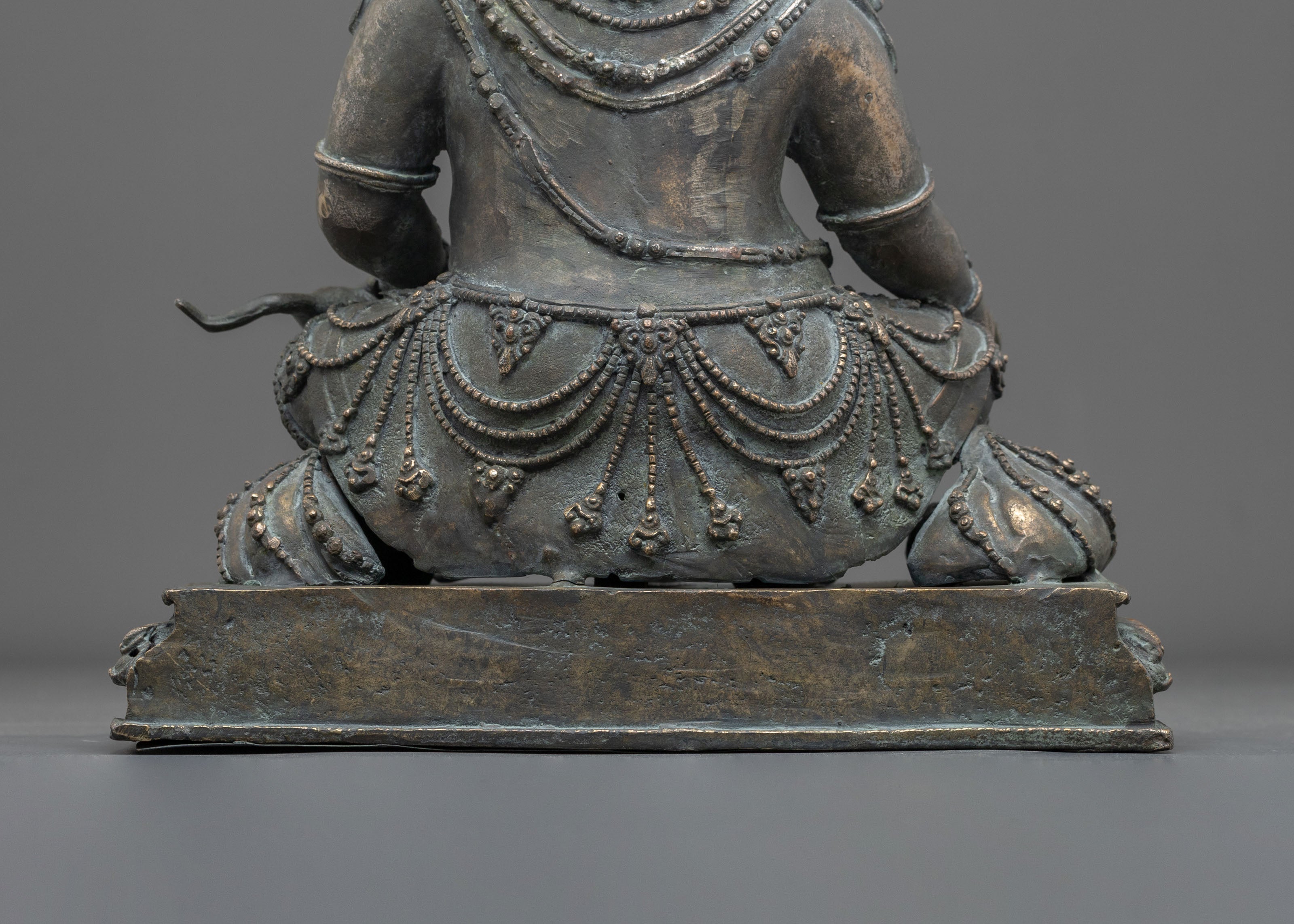 Tibetan Deity Dzambhala Copper Statue | Antique Finish