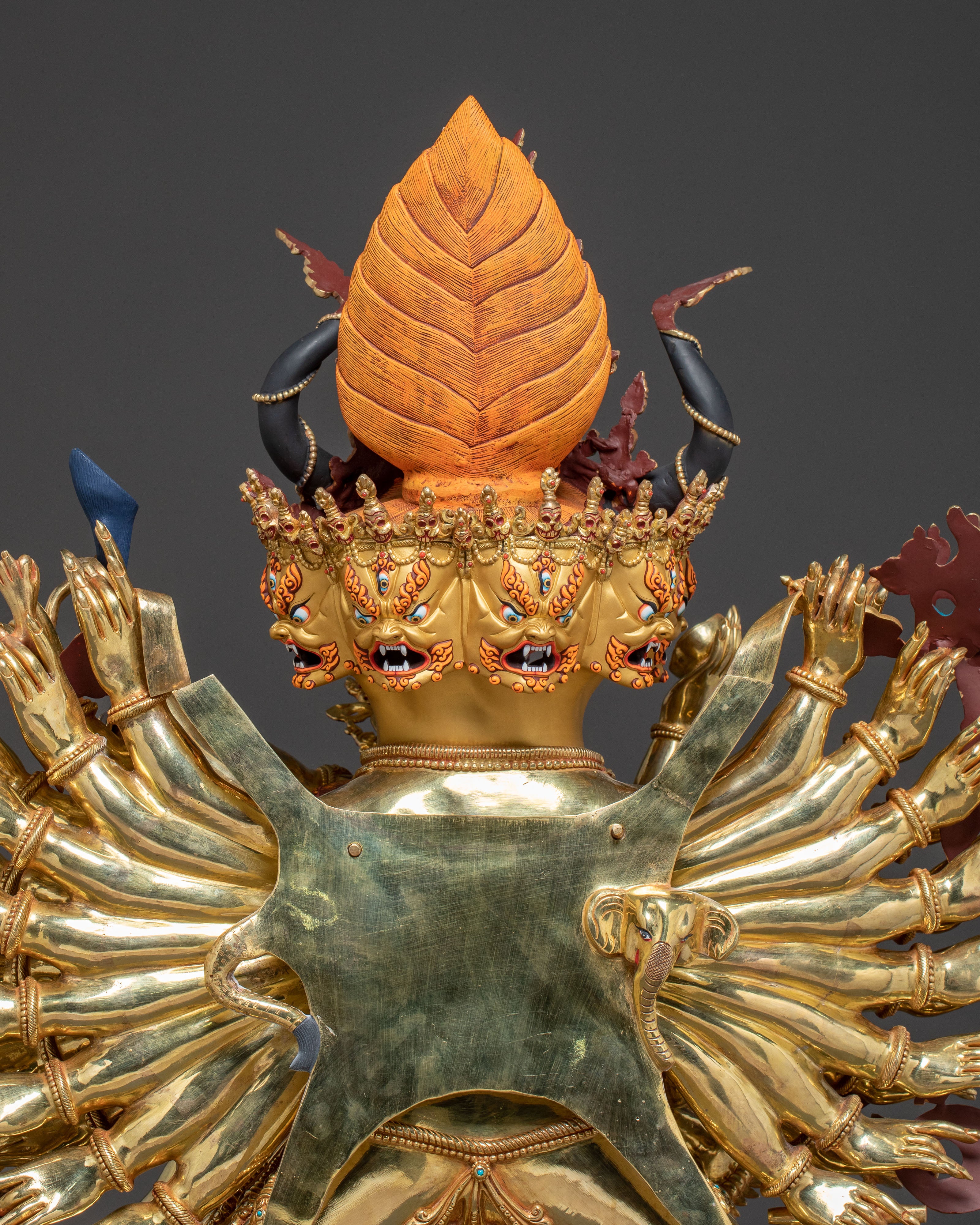 Formidable Yamantaka Spiritual Statue | 24k Gold Gilded