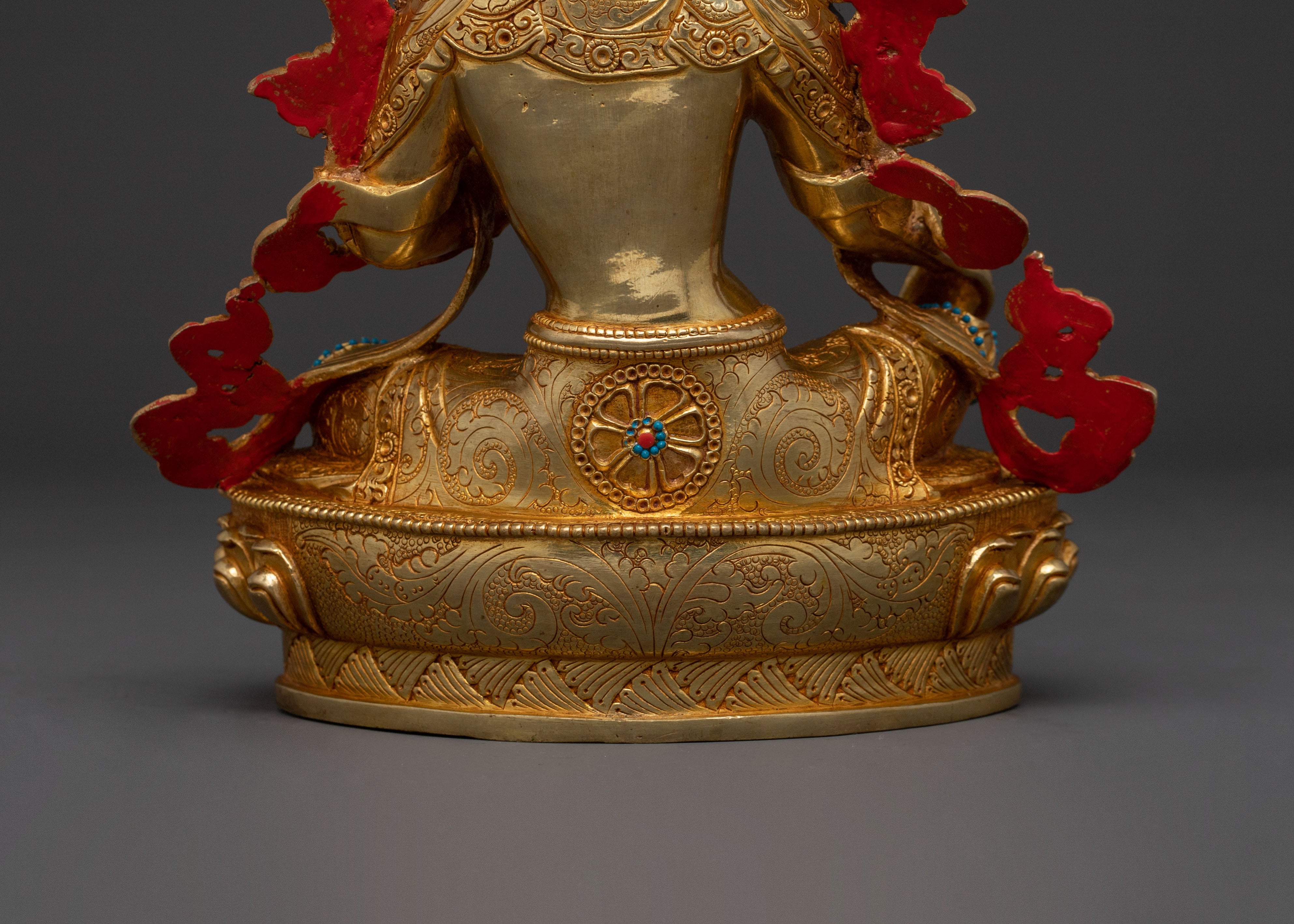 Divine Mother Tara Statue: Hand-Gilded Serenity