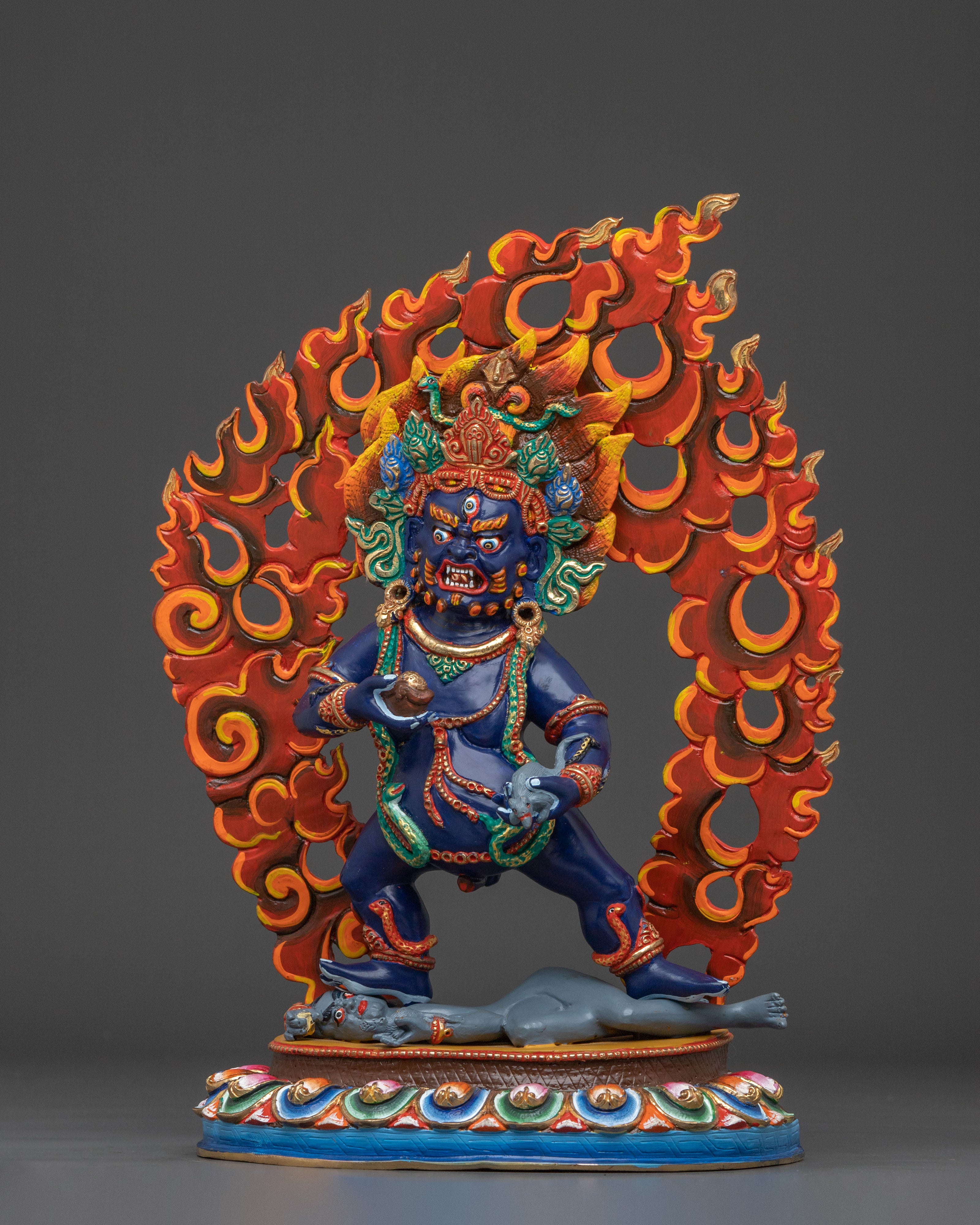 Black Dzambhala Statue | Tibetan Wealth Deity