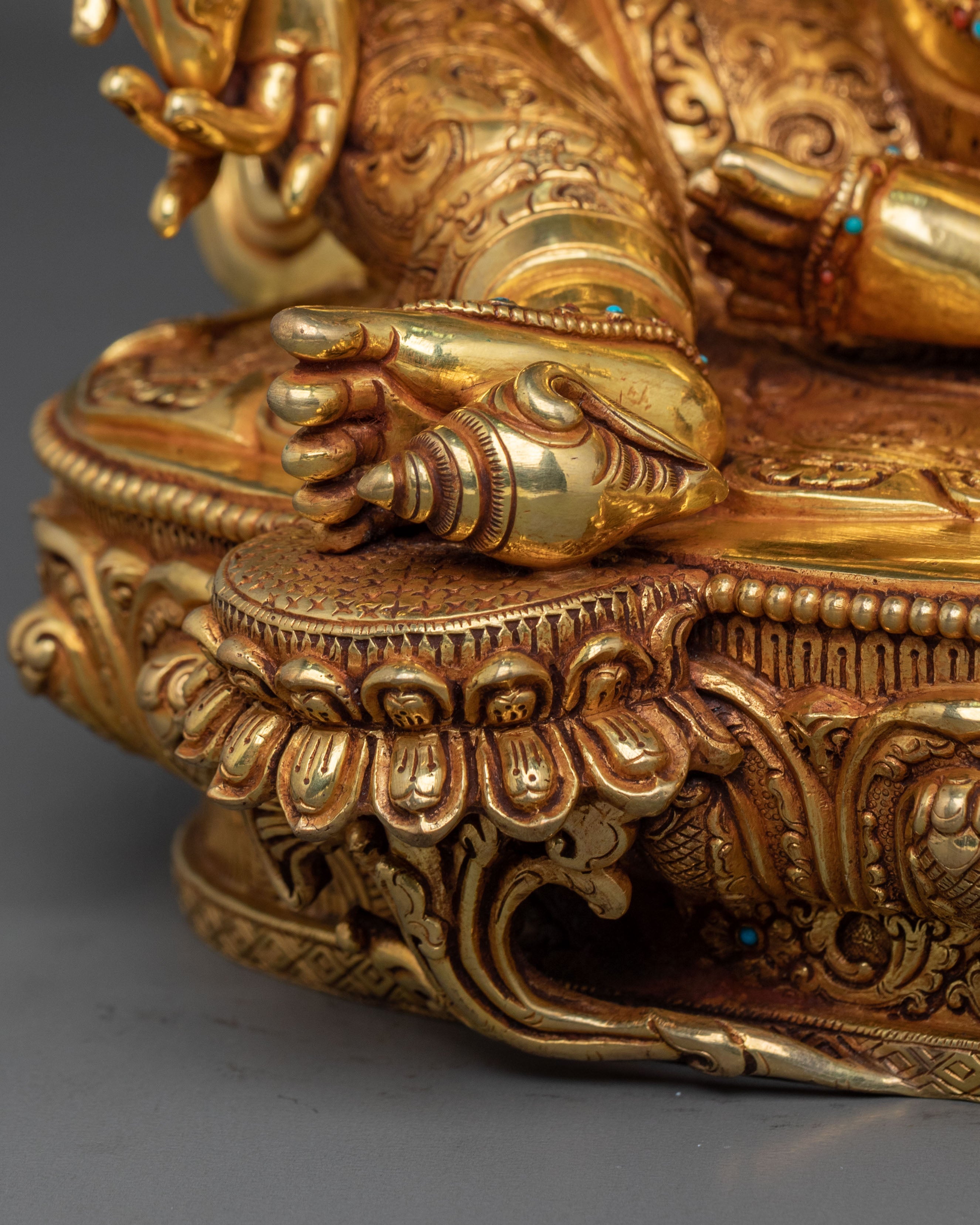 Handcrafted Dzambhala Statue: Tibetan Wealth God
